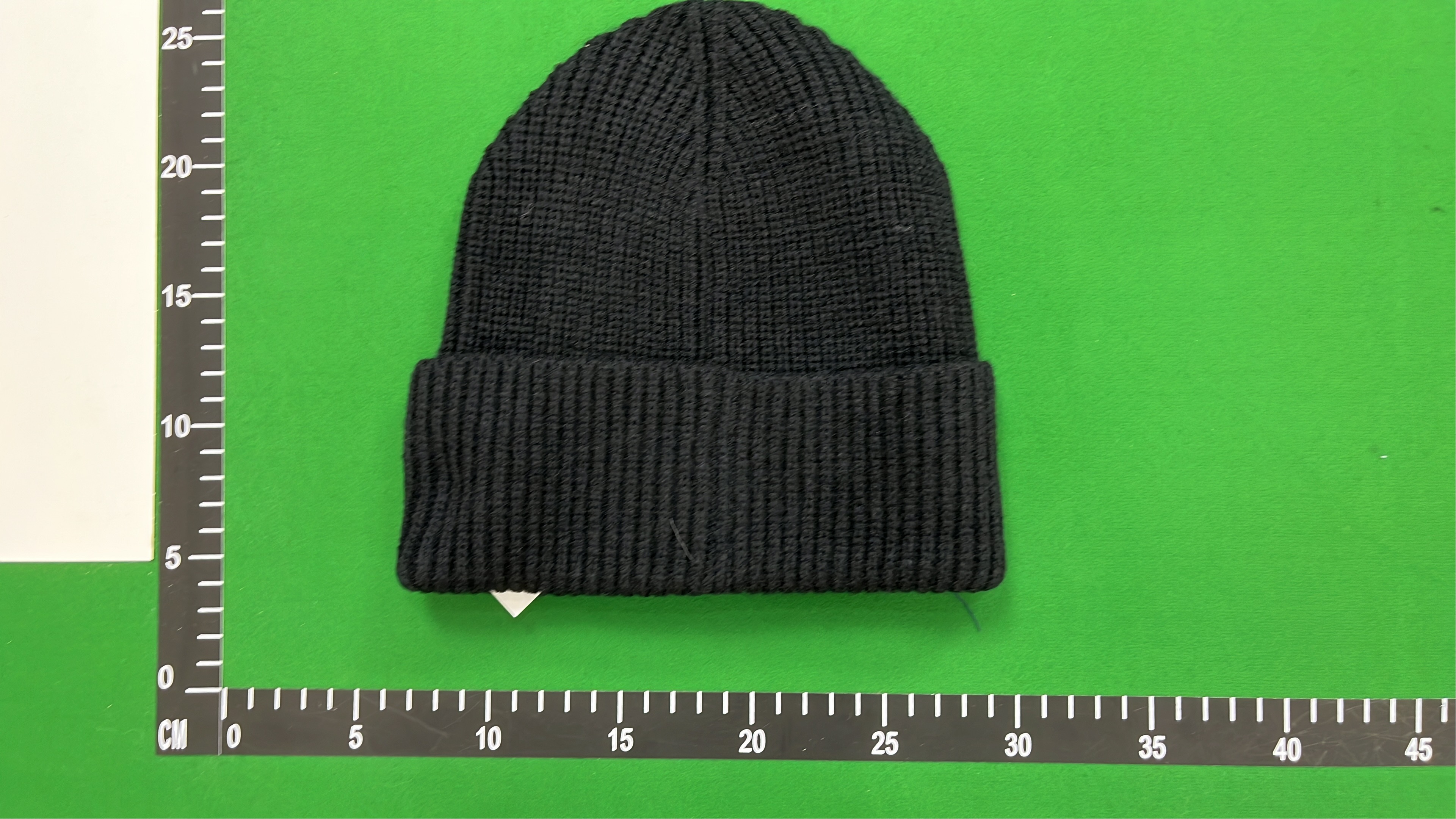 CELINE Black Knit Beanie Hat with Logo