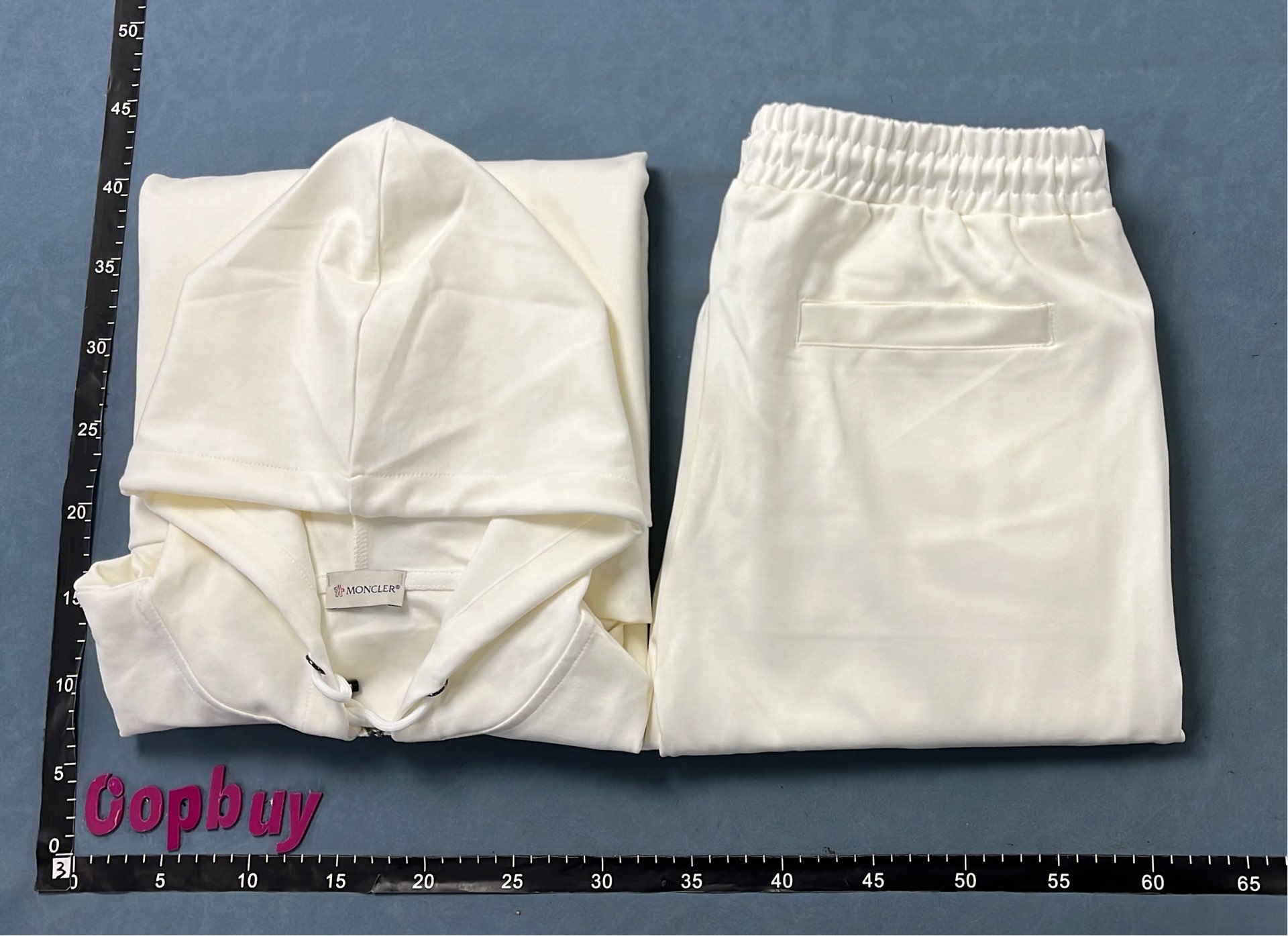 Moncler Black Track Suit Set with White Stripes