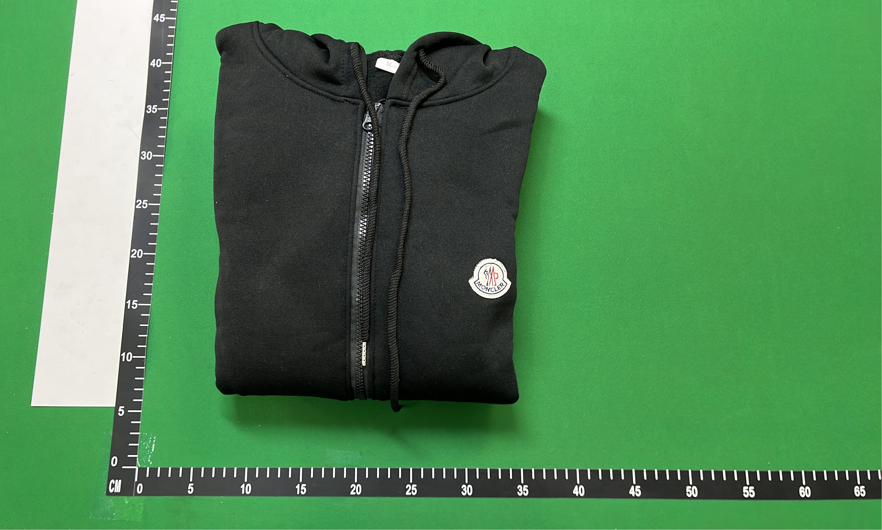 White Moncler Zip-Up Hoodie with Logo Patch