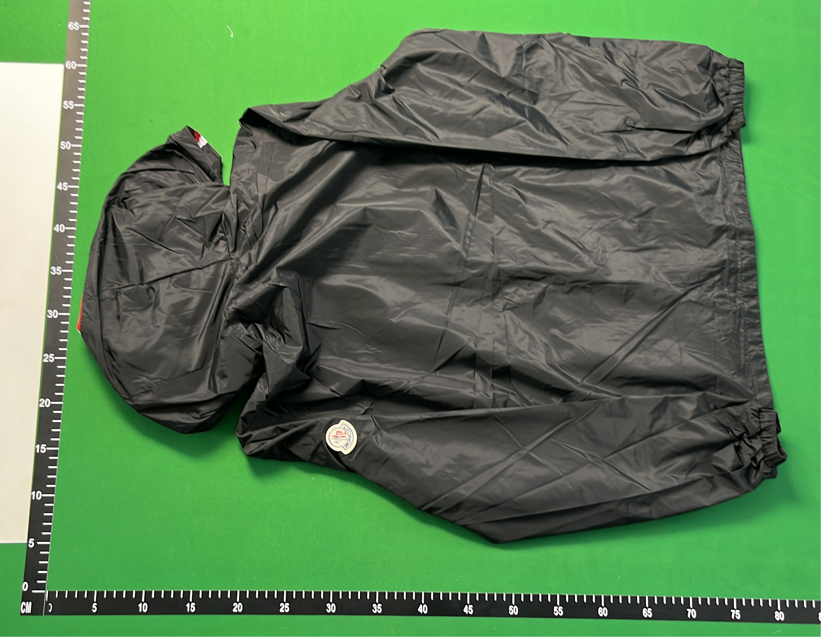 Olive Green Hooded Jacket with Logo Patch and Drawstring Hood