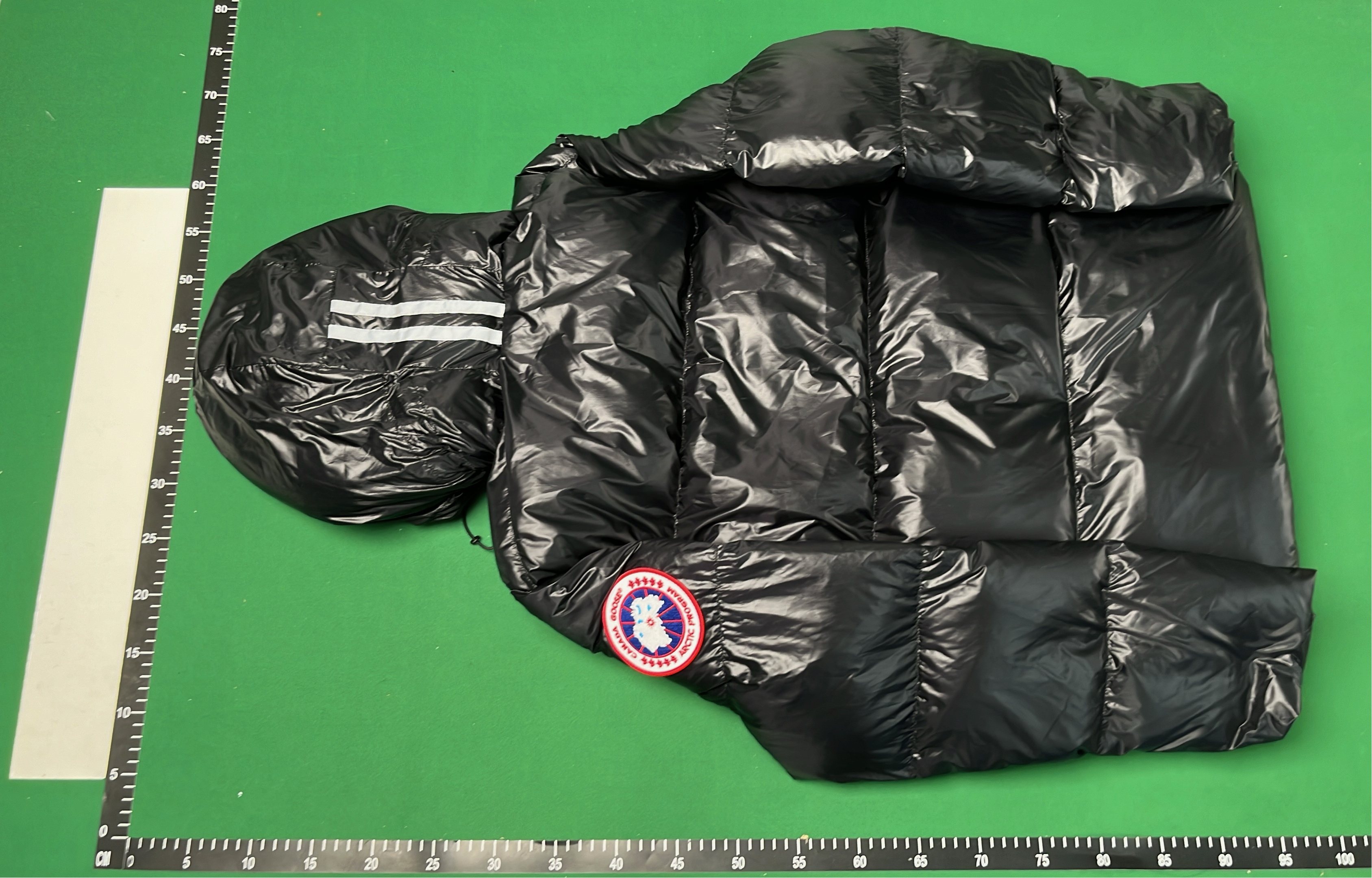 Canada Goose Silver Puffer Jacket with Hood