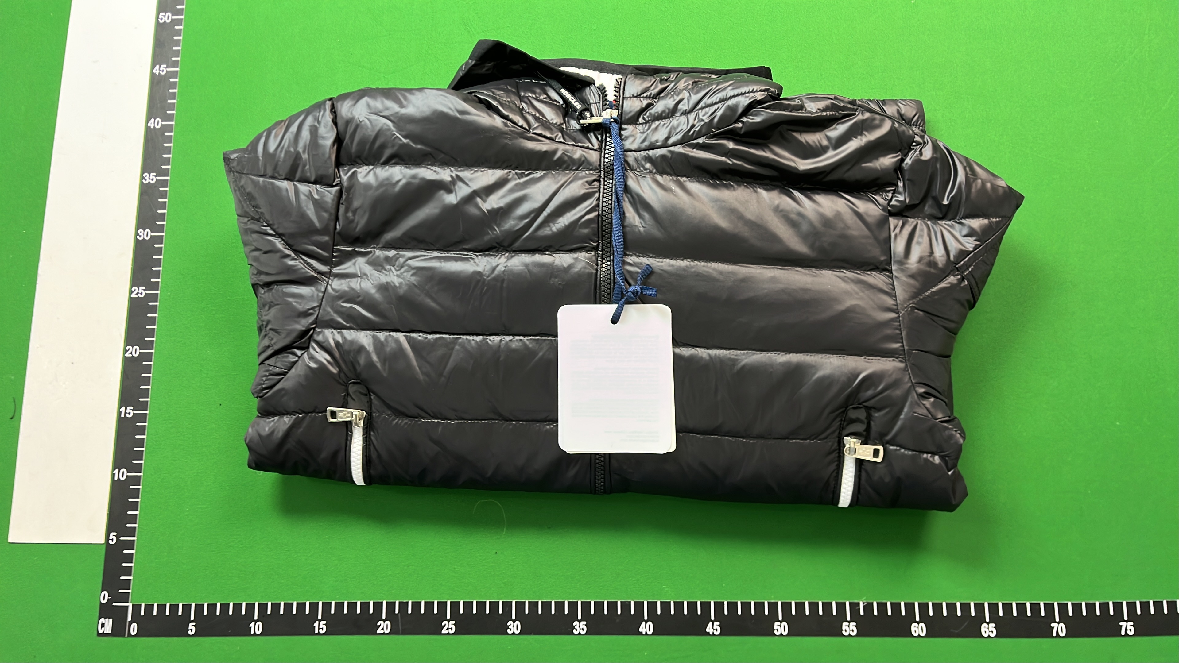 Moncler Black Hooded Puffer Jacket with Zippered Pockets