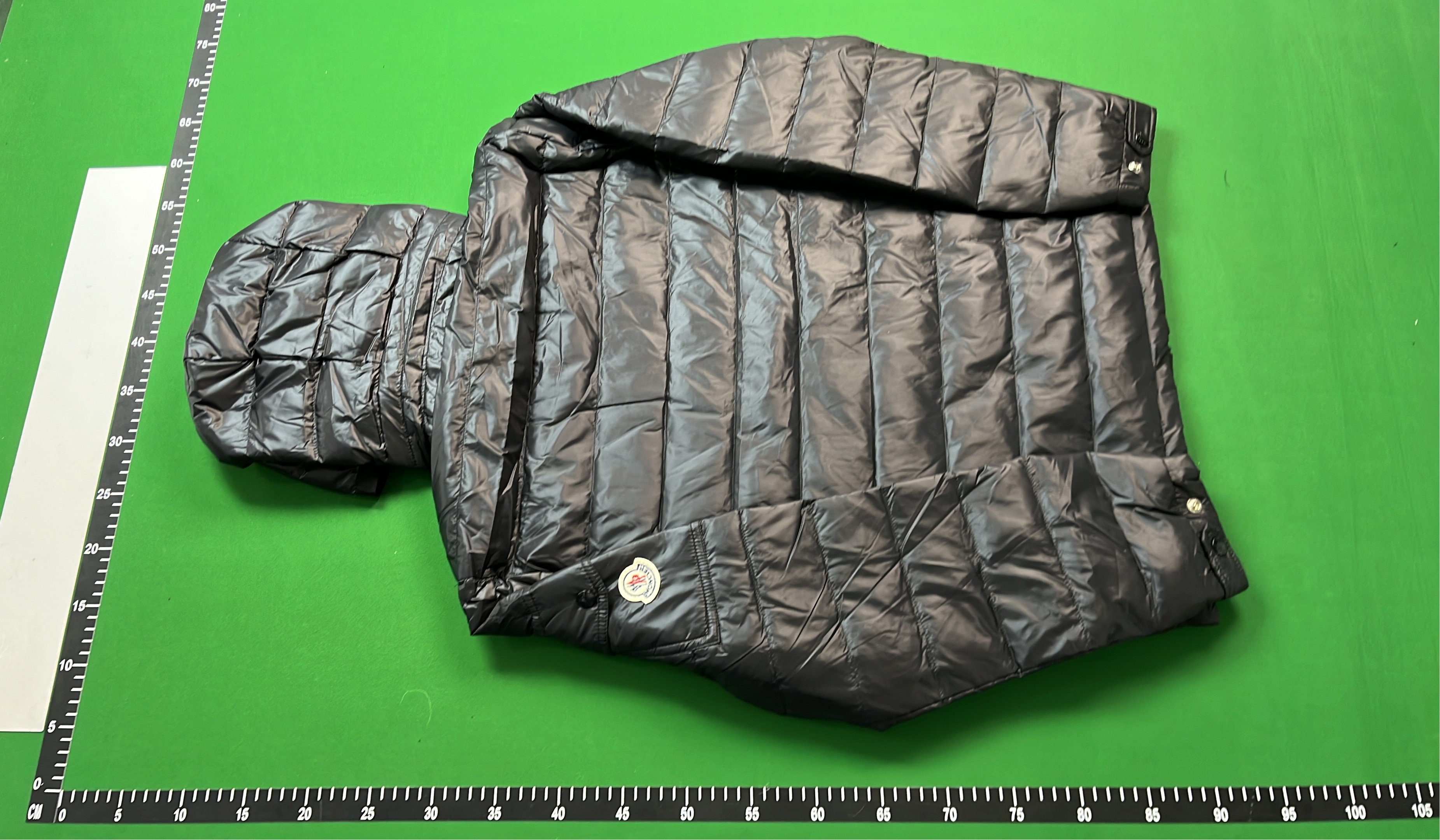 Moncler Black Hooded Puffer Jacket with Zippered Pockets