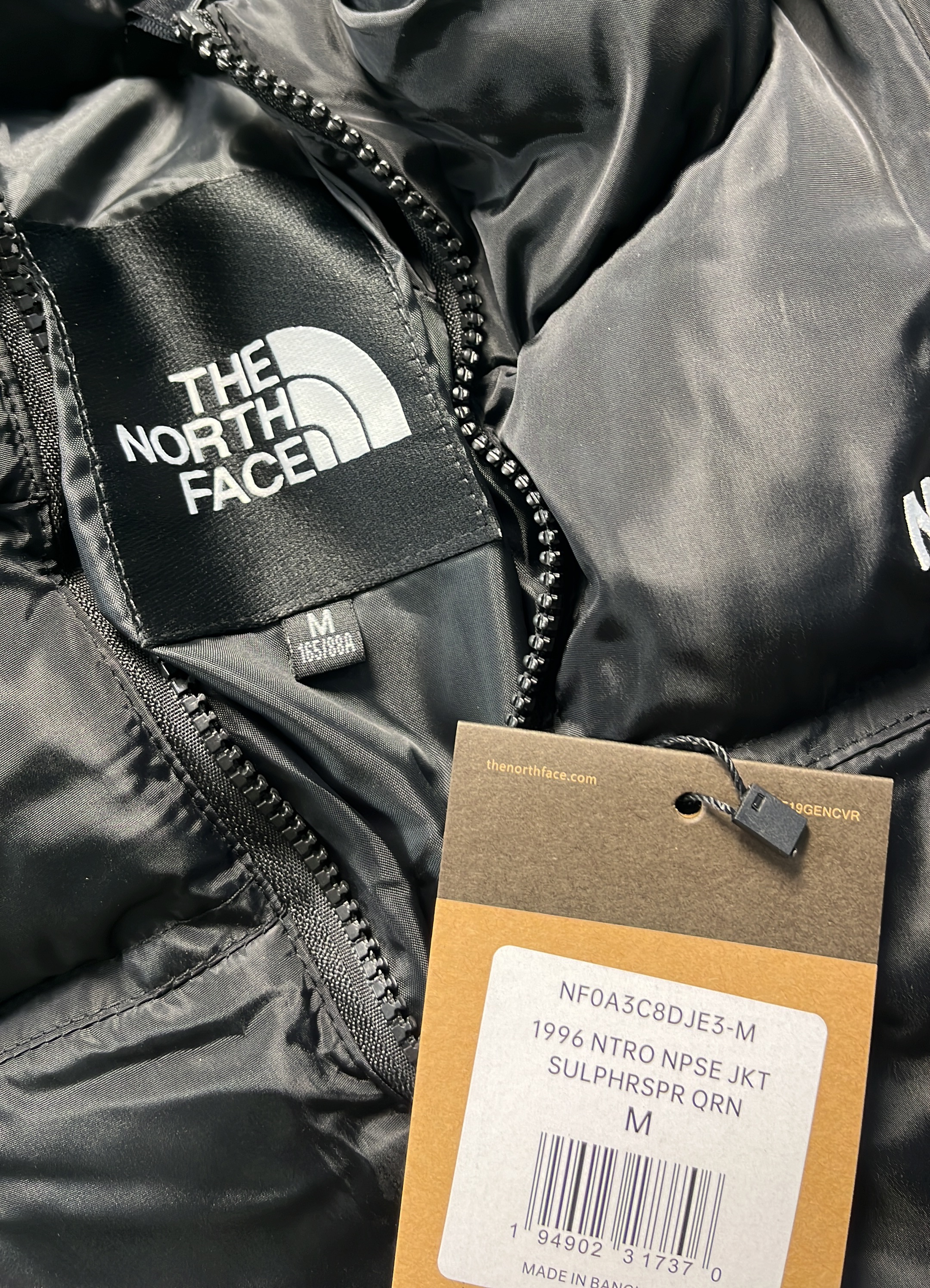 The North Face Nuptse Jacket Green Black