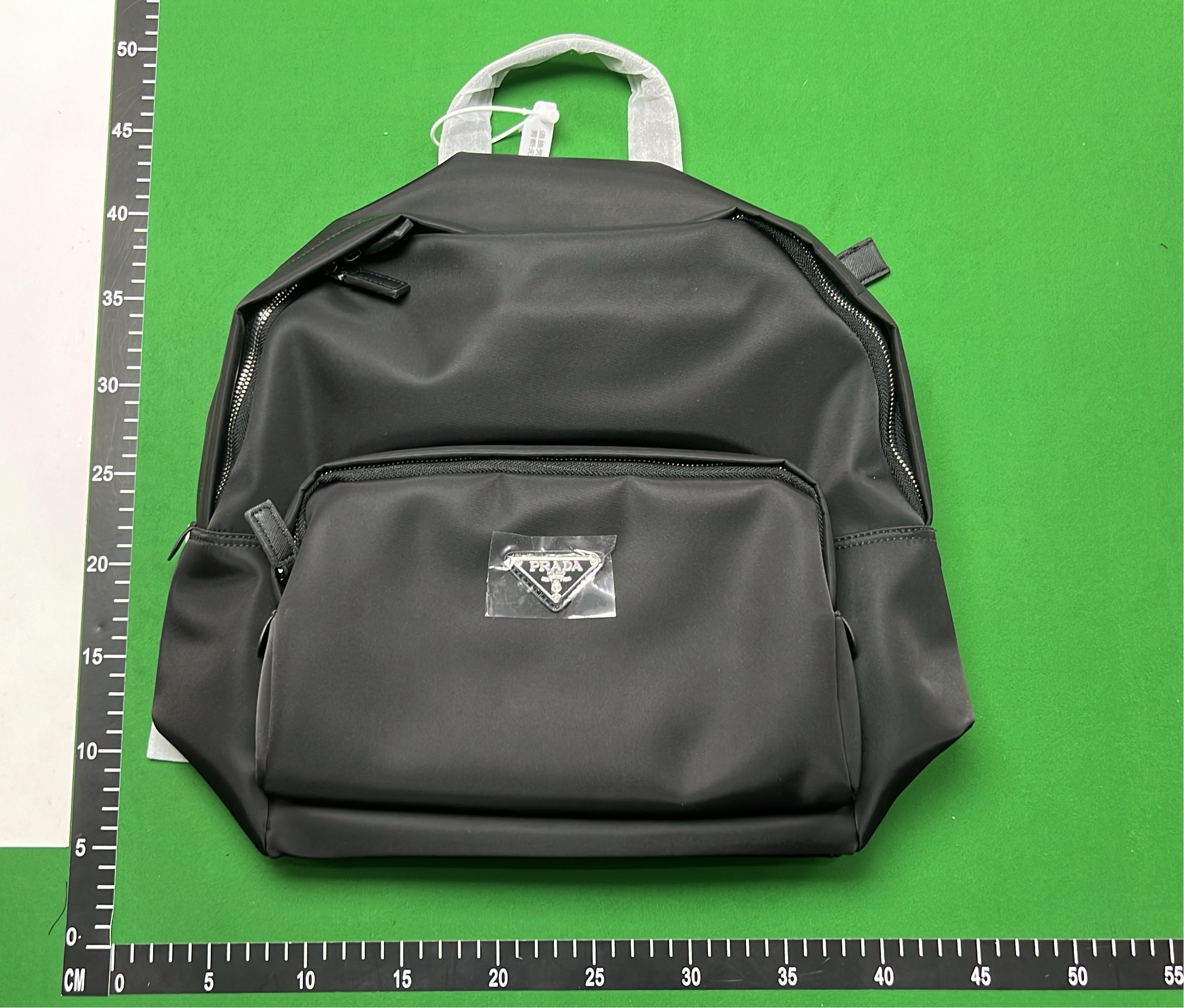 Prada Black Nylon Backpack with Triangular Logo