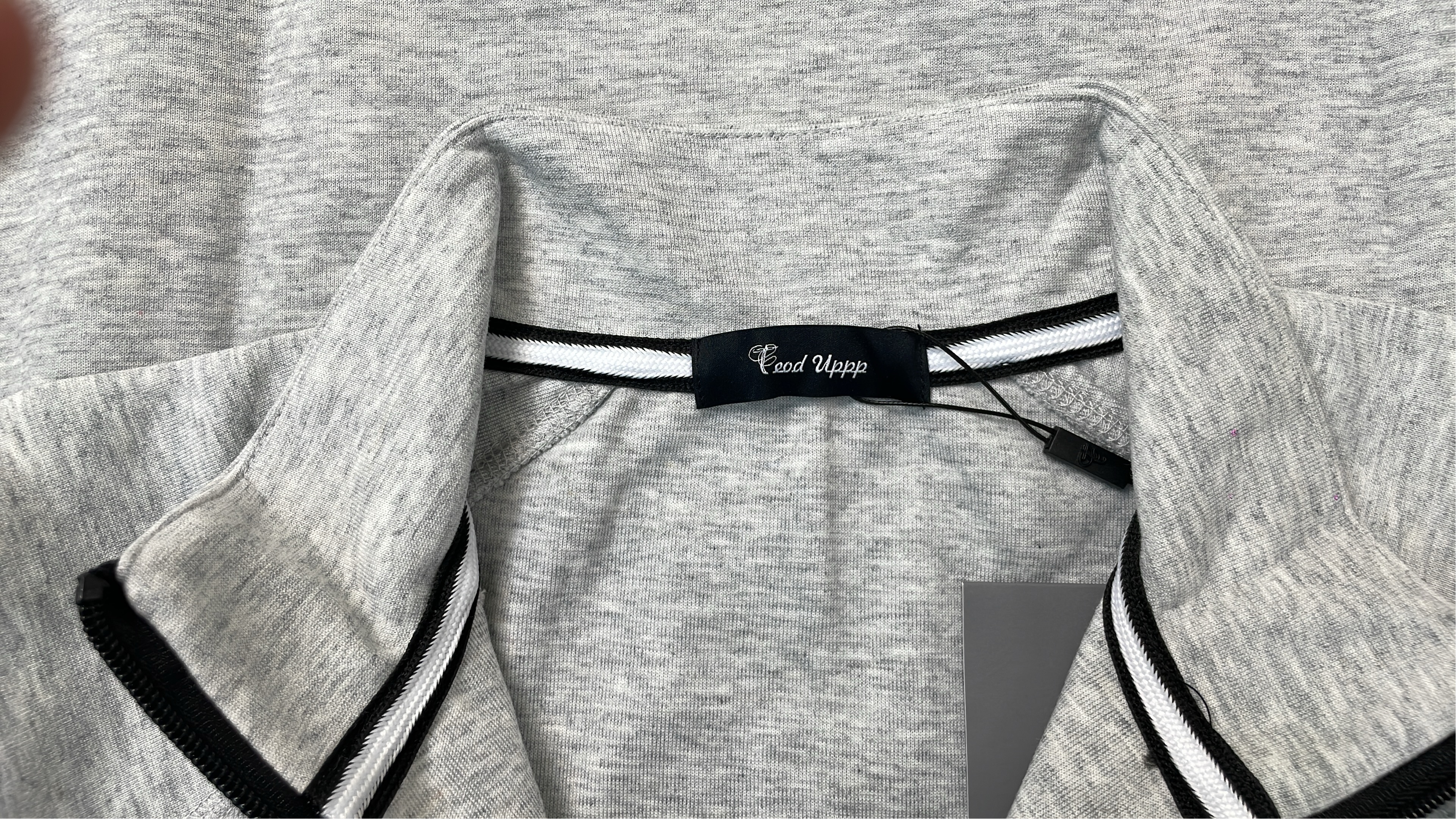 Men's Half-Zip Pullover Sweatshirt in Black and Gray