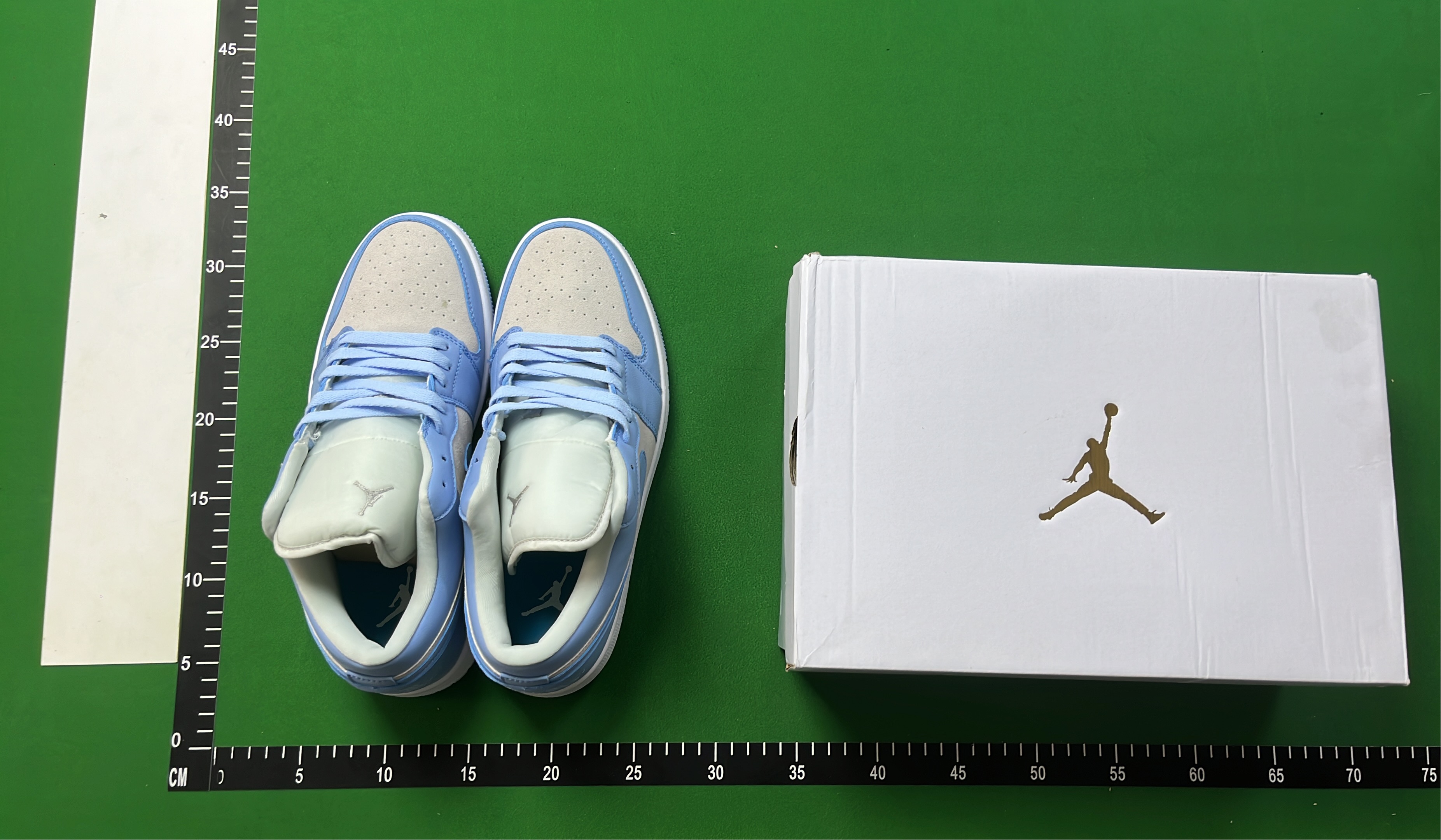 Air Jordan 1 Low Light Blue White Sneakers