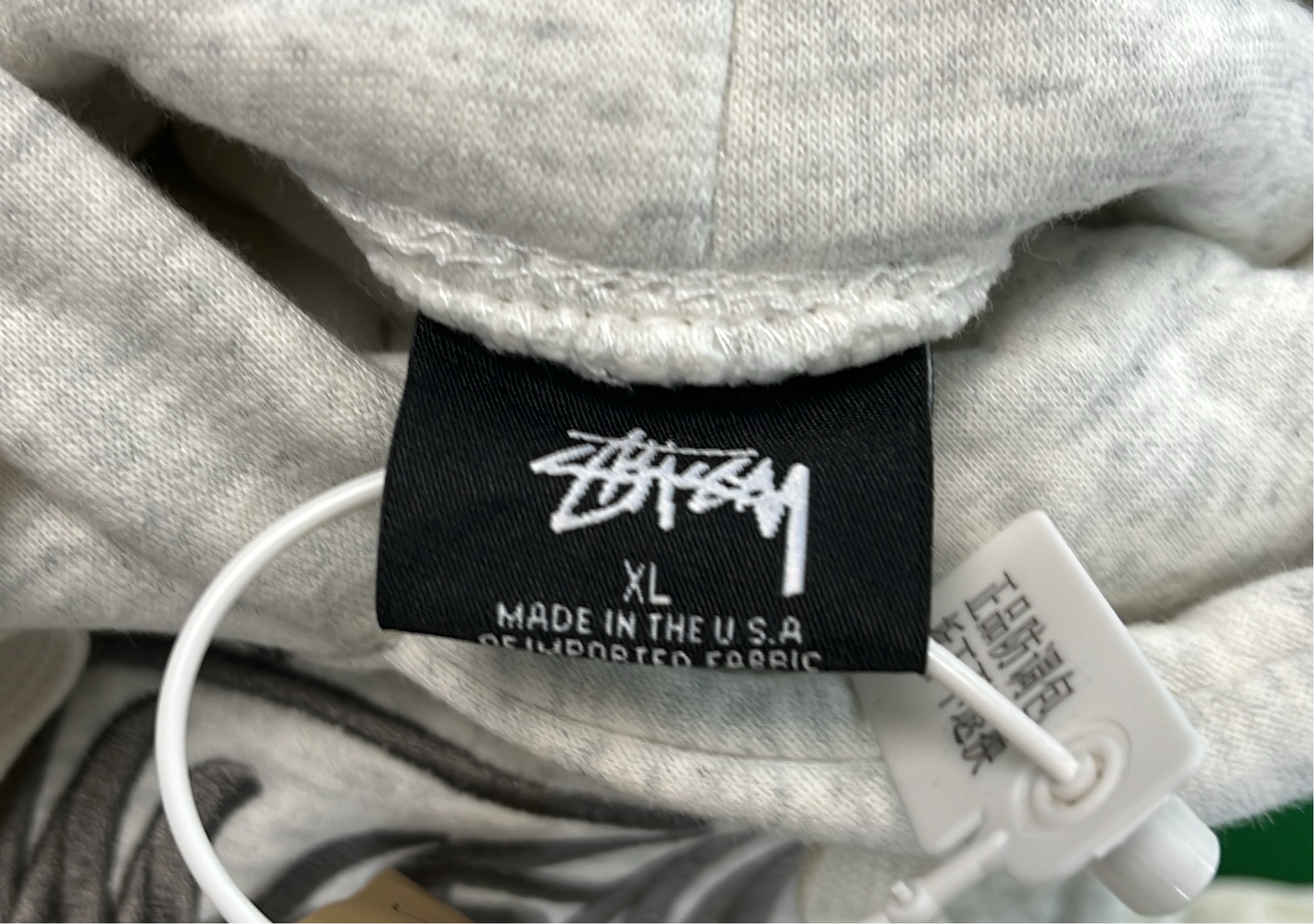 Stussy Gray Hoodie with Signature Logo