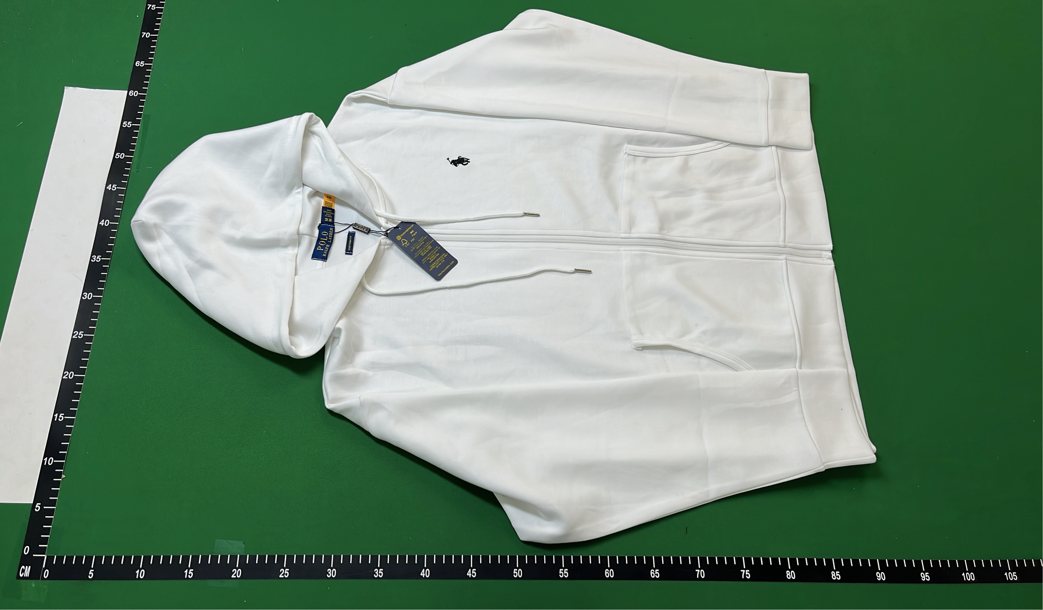 Men's Gray Full-Zip Hoodie with Pony Logo