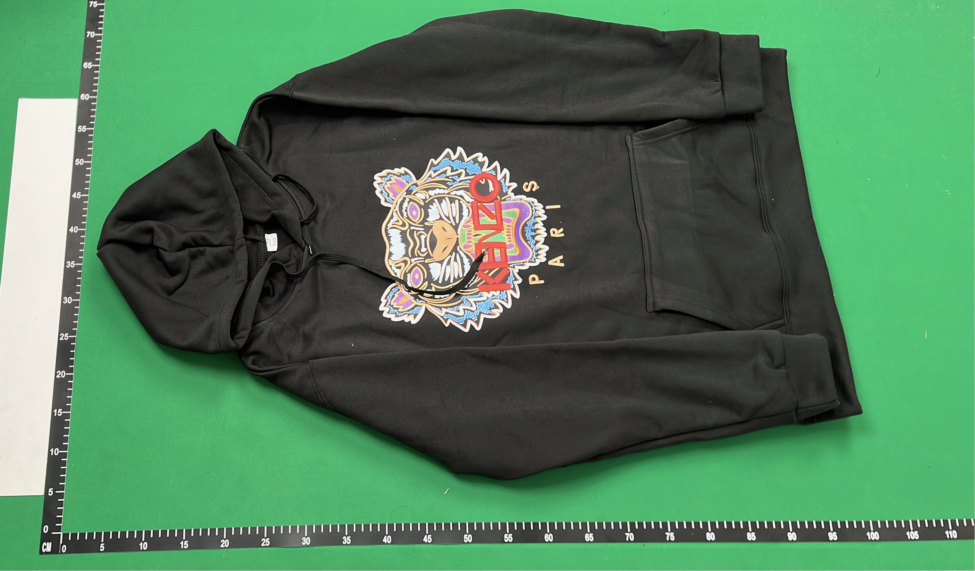 KENZO Tiger Head Embroidered Hoodie Black