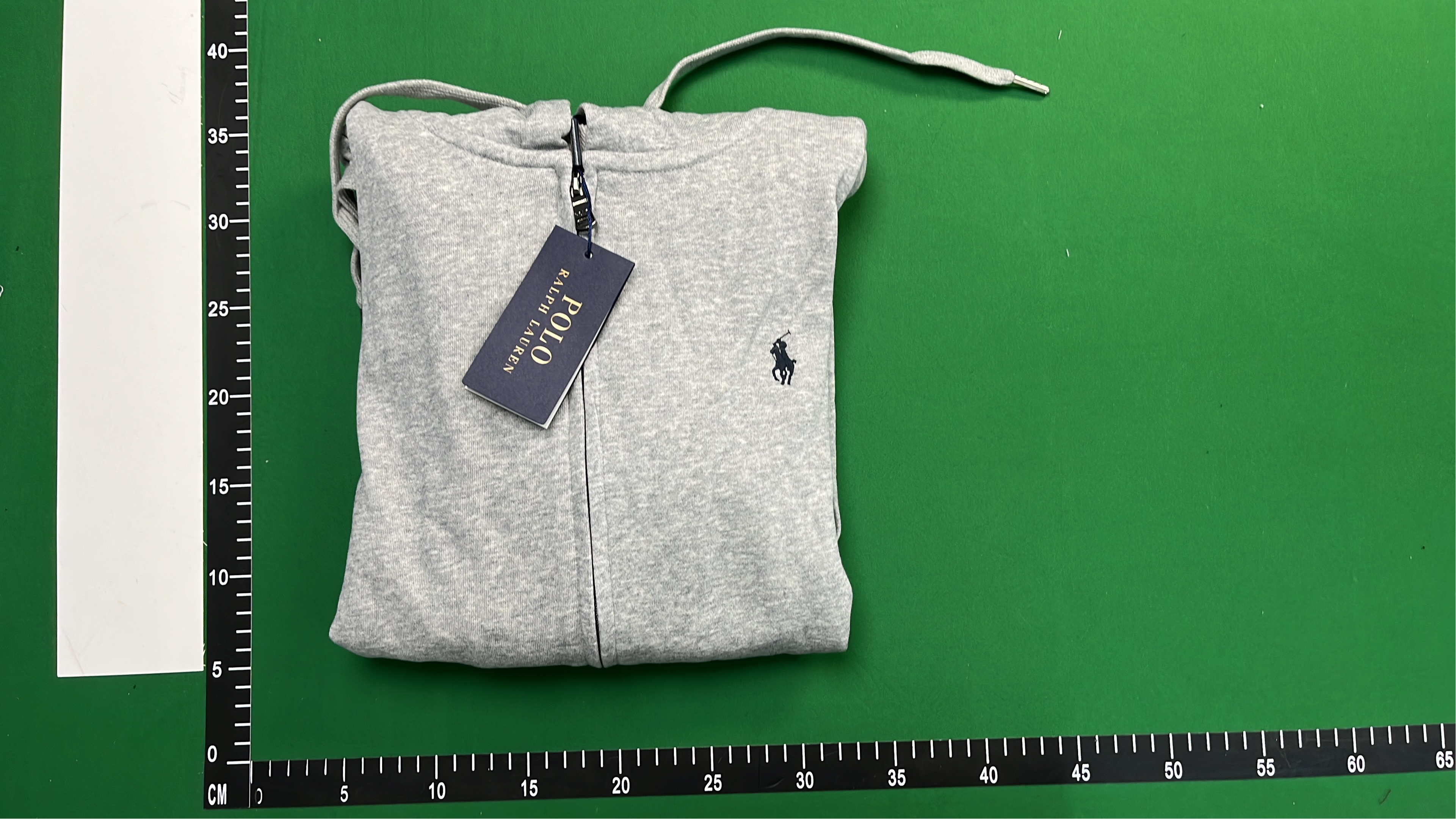 Navy Blue Full-Zip Hoodie with Red Pony Logo
