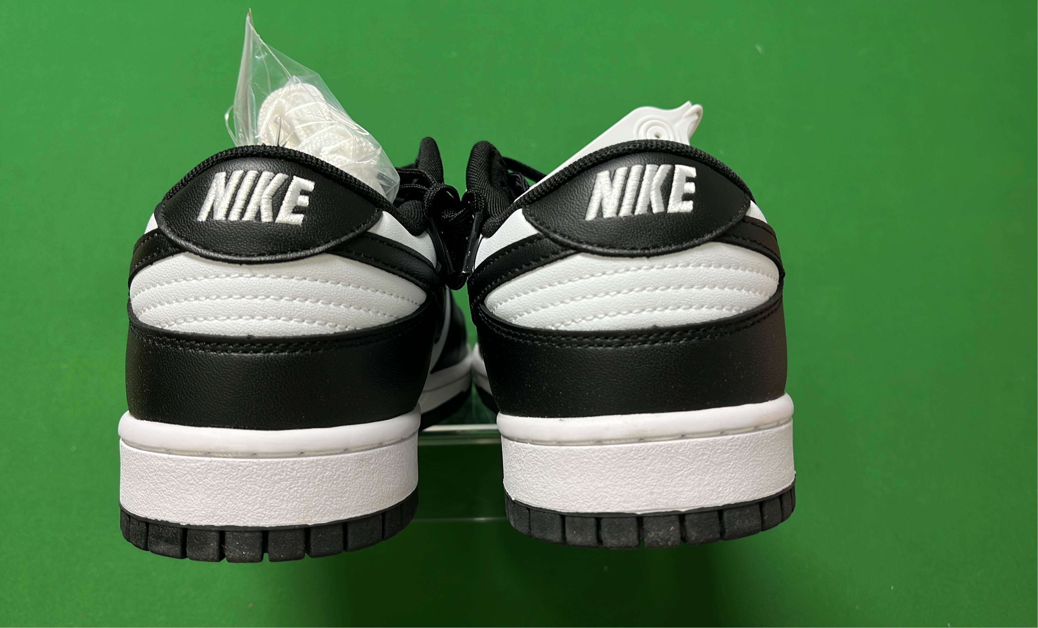 Nike Dunk Low Green White Black Swoosh Sneakers