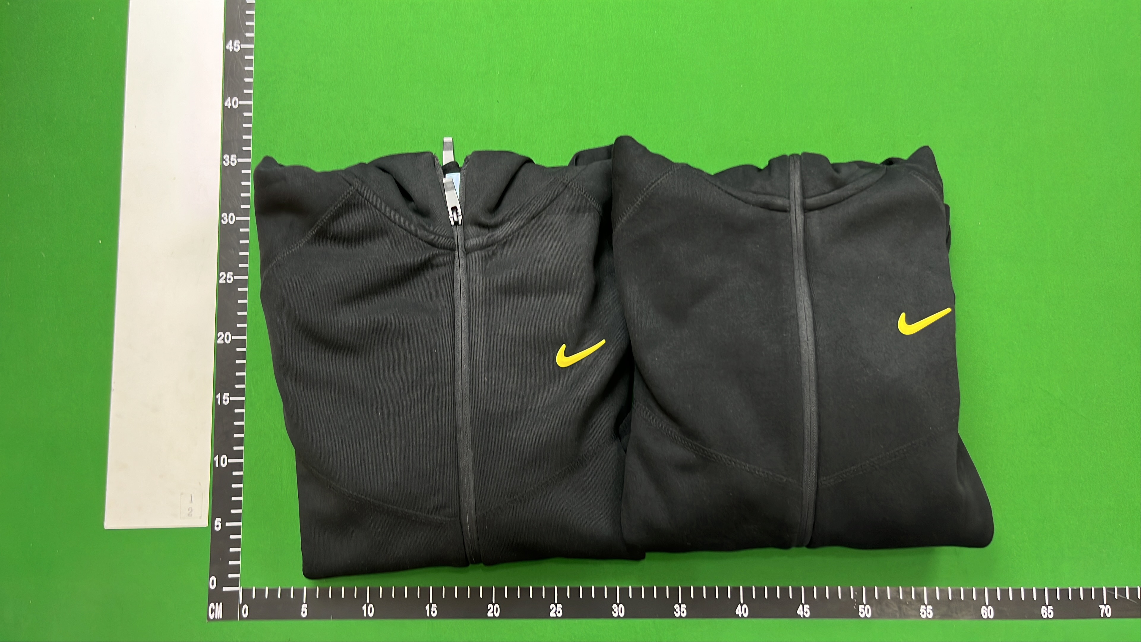 Nike Black Hoodie and Pants Set with Yellow Logo