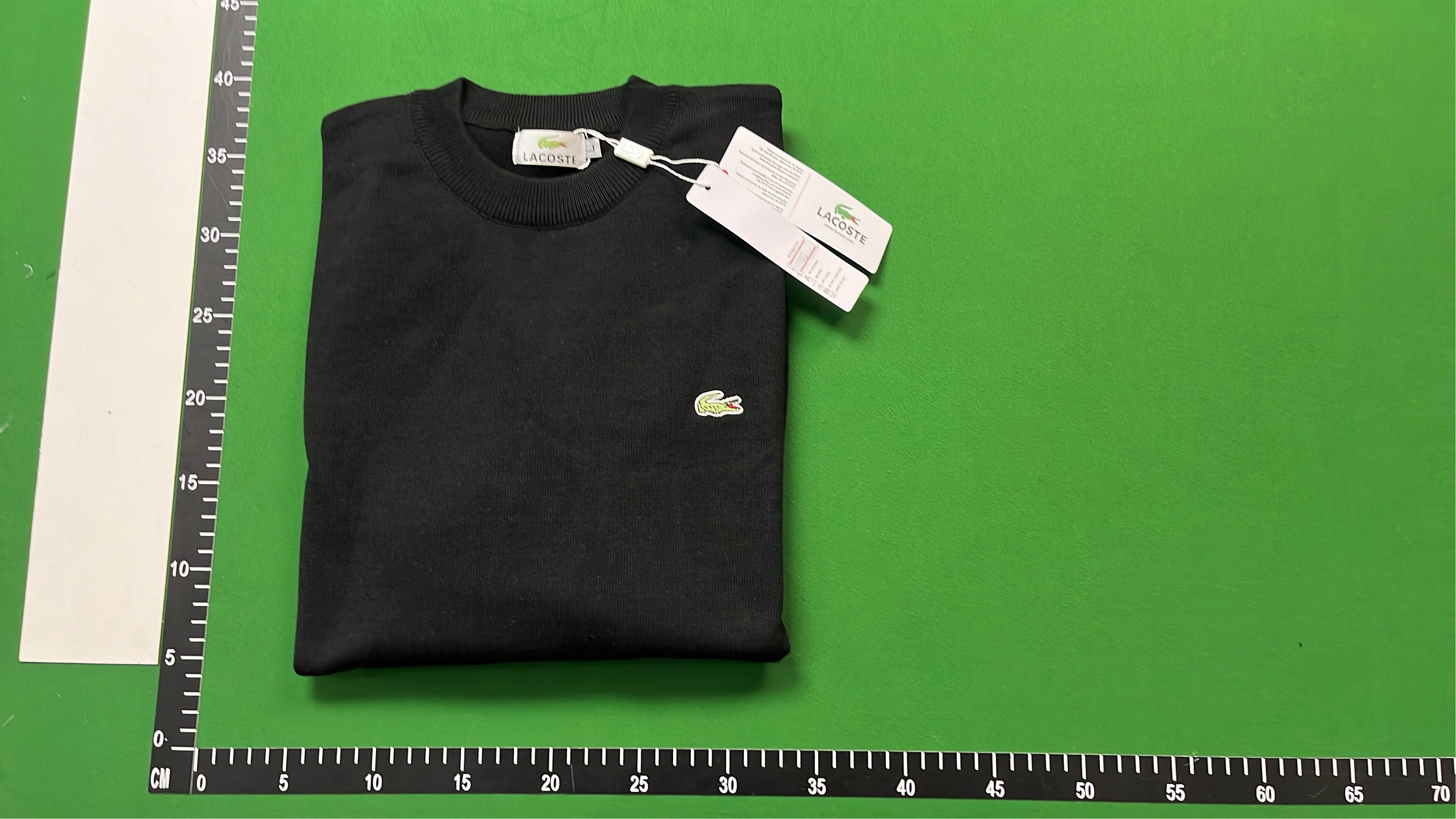 Navy Blue Crewneck Sweater with Embroidered Logo