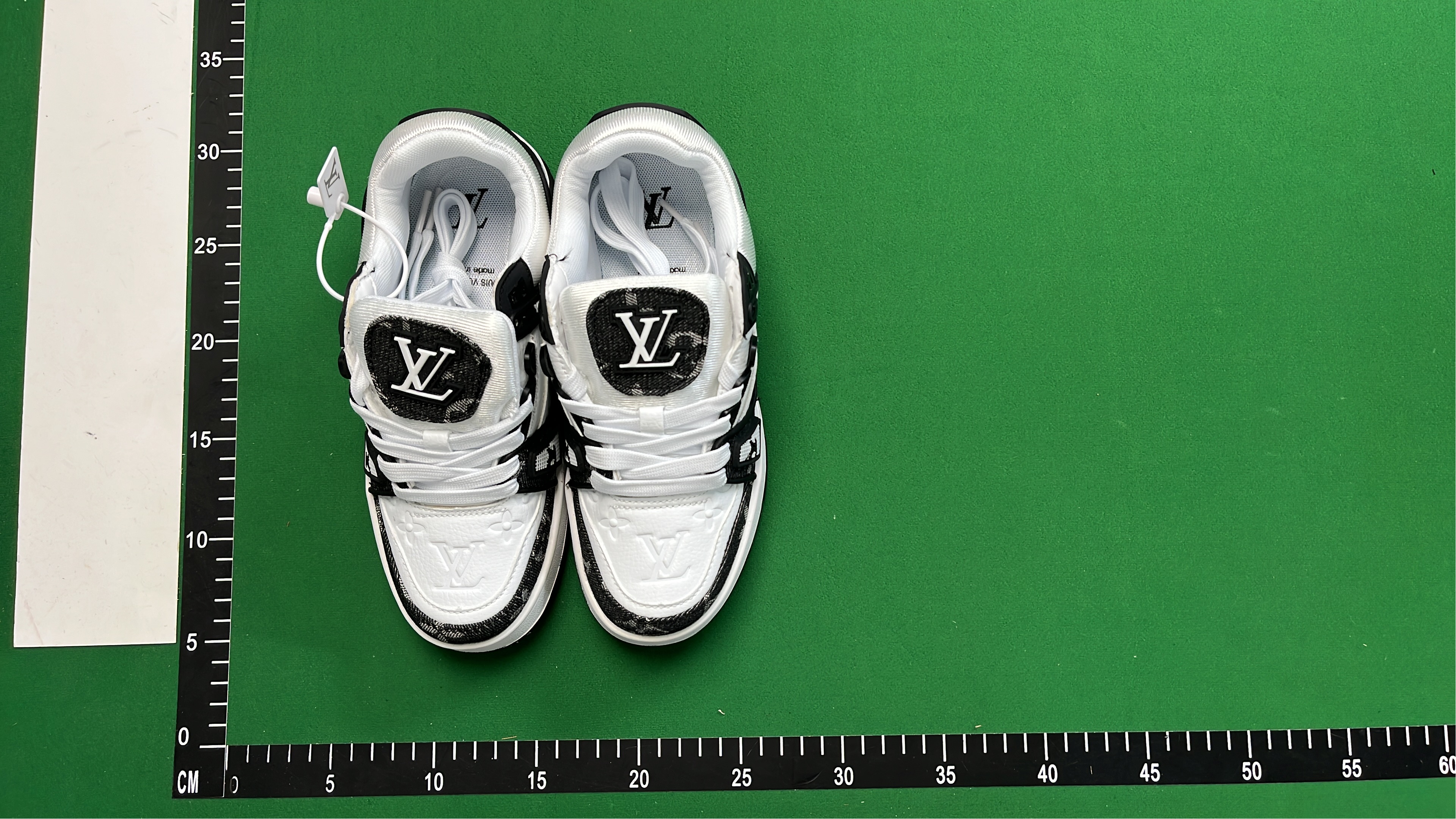 Louis Vuitton Orange and White Monogram Sneakers