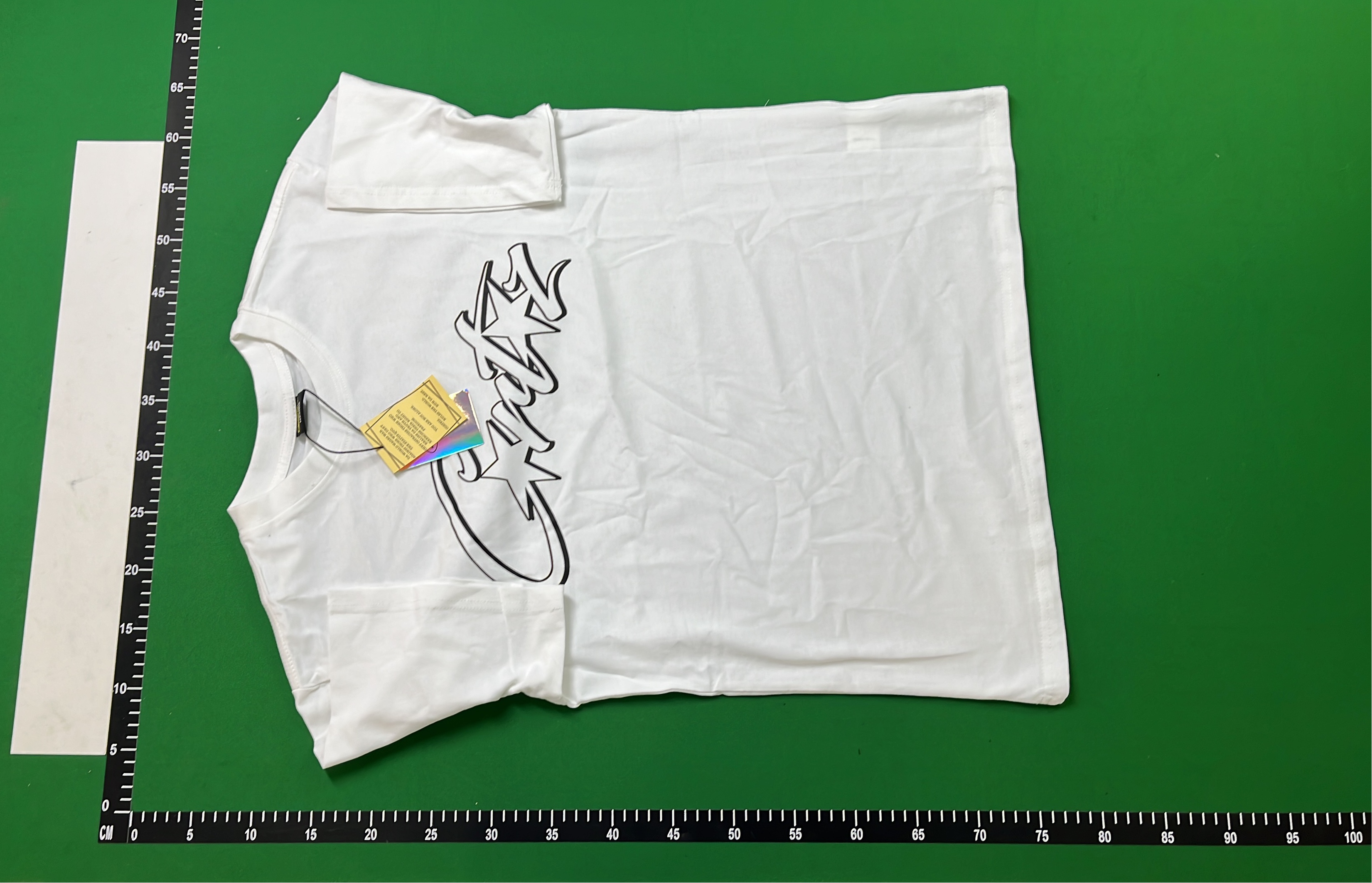 White T-Shirt with Pink Graffiti Logo