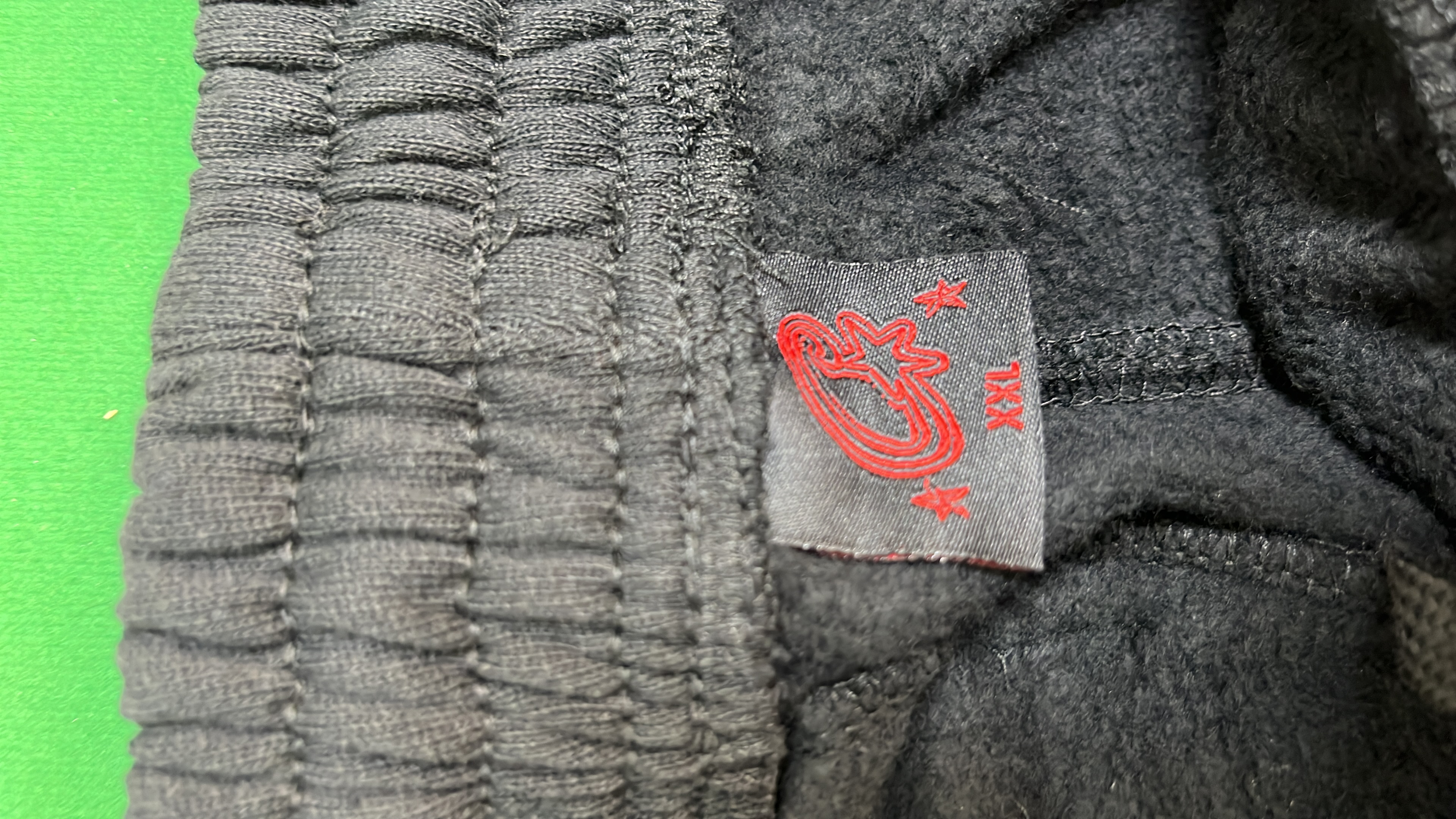 Black Pants with Red Graffiti Print
