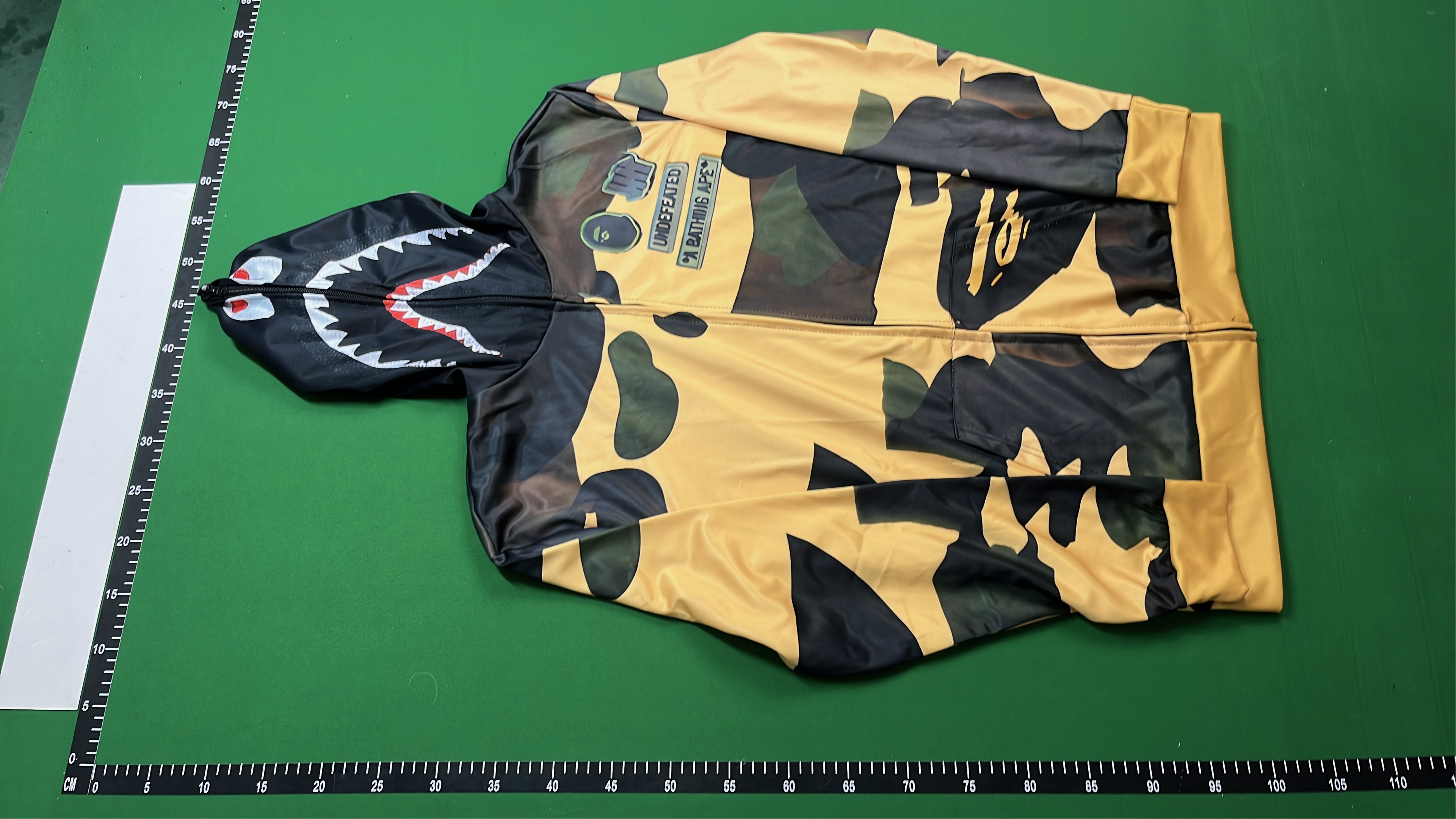 BAPE Shark Hoodie Camouflage Print Zip-Up Sweatshirt