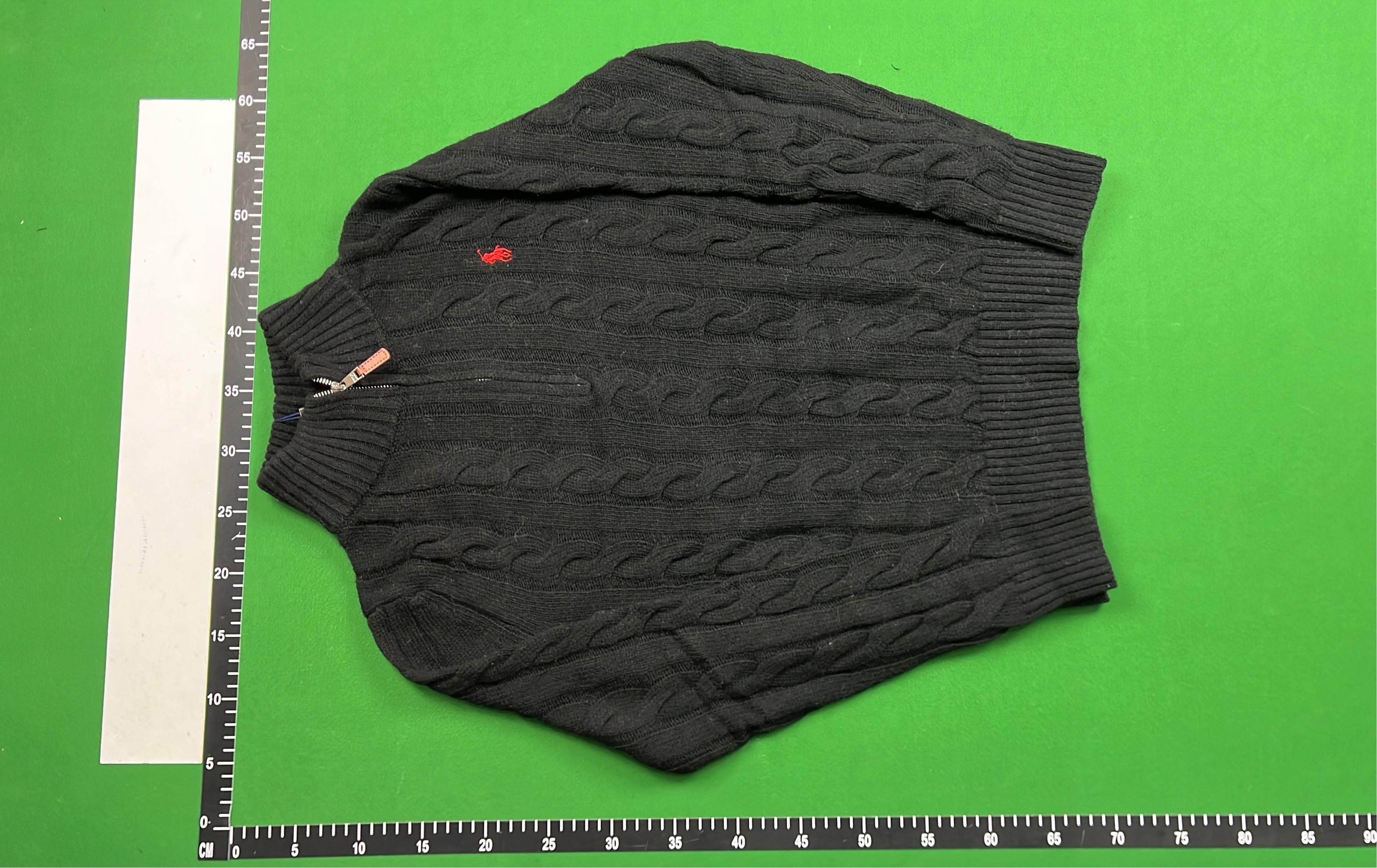 White Cable Knit Zip-Up Sweater for Men