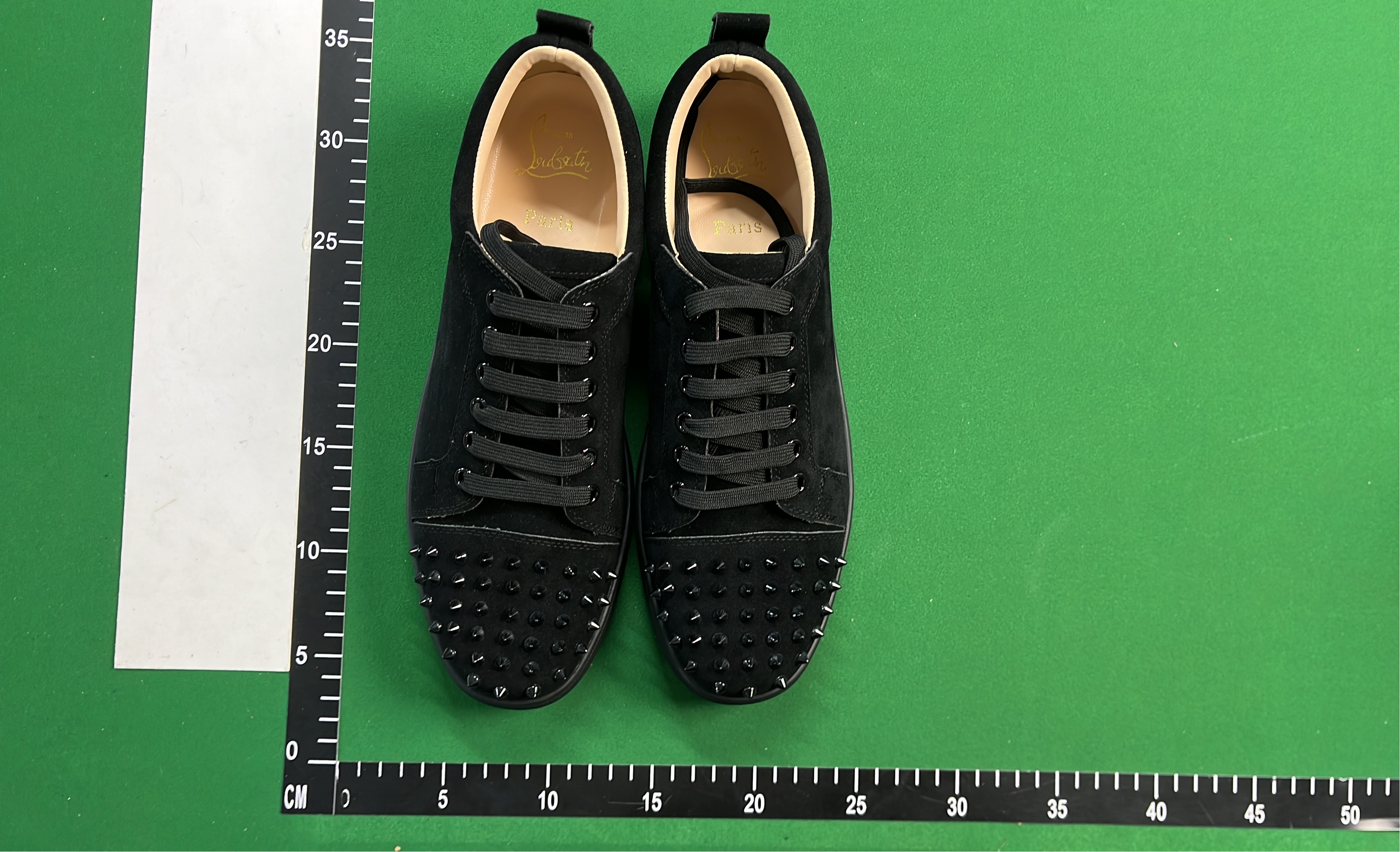 Black Studded Sneakers with Rhinestones and Spikes