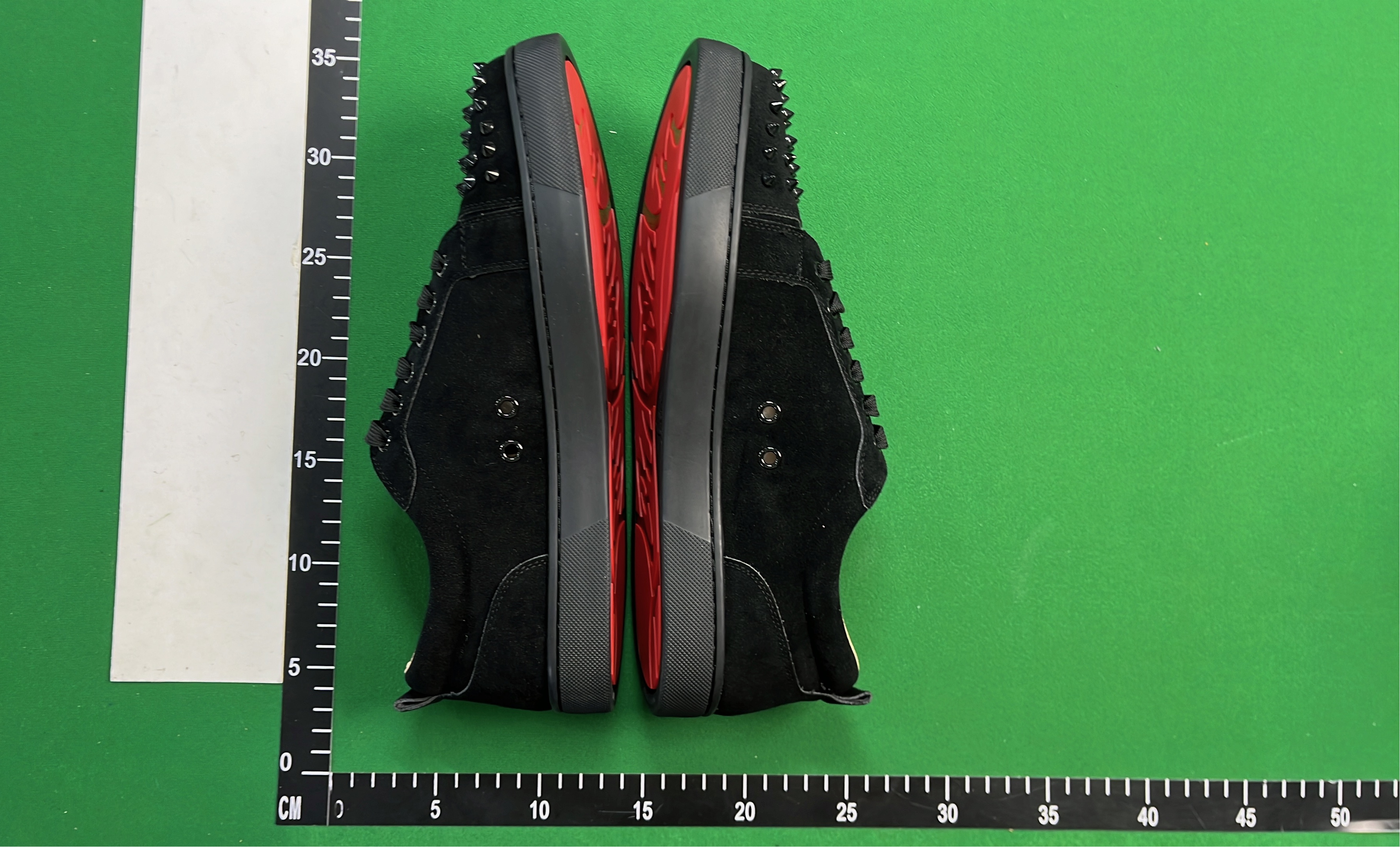 Black Studded Sneakers with Rhinestones and Spikes