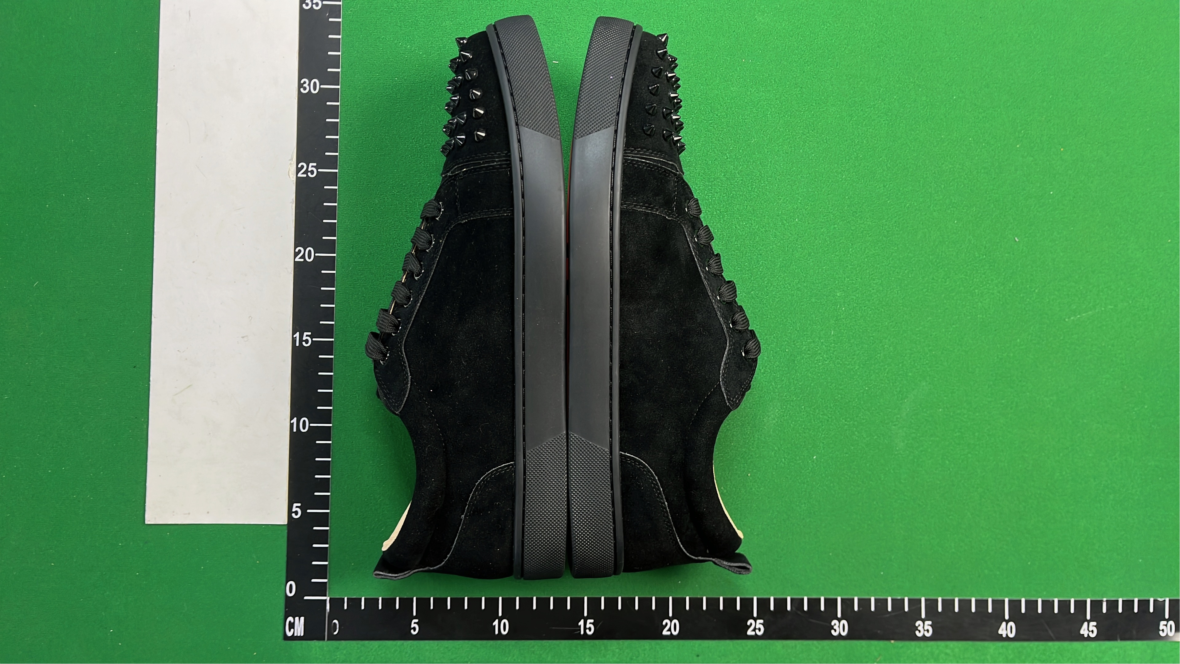 Black Studded Sneakers with Rhinestones and Spikes