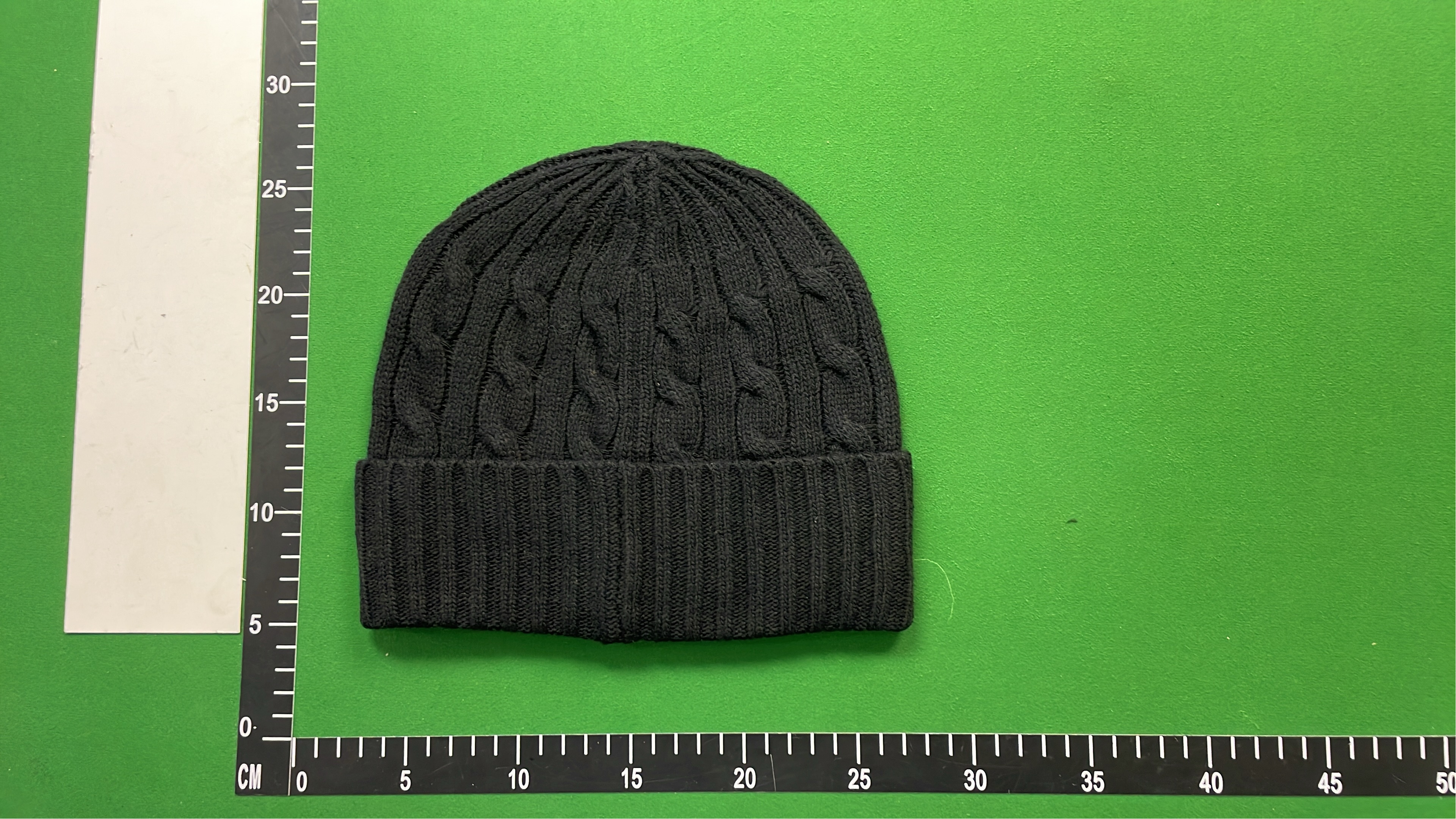 Cable Knit Beanie Hat with Embroidered Pony Logo
