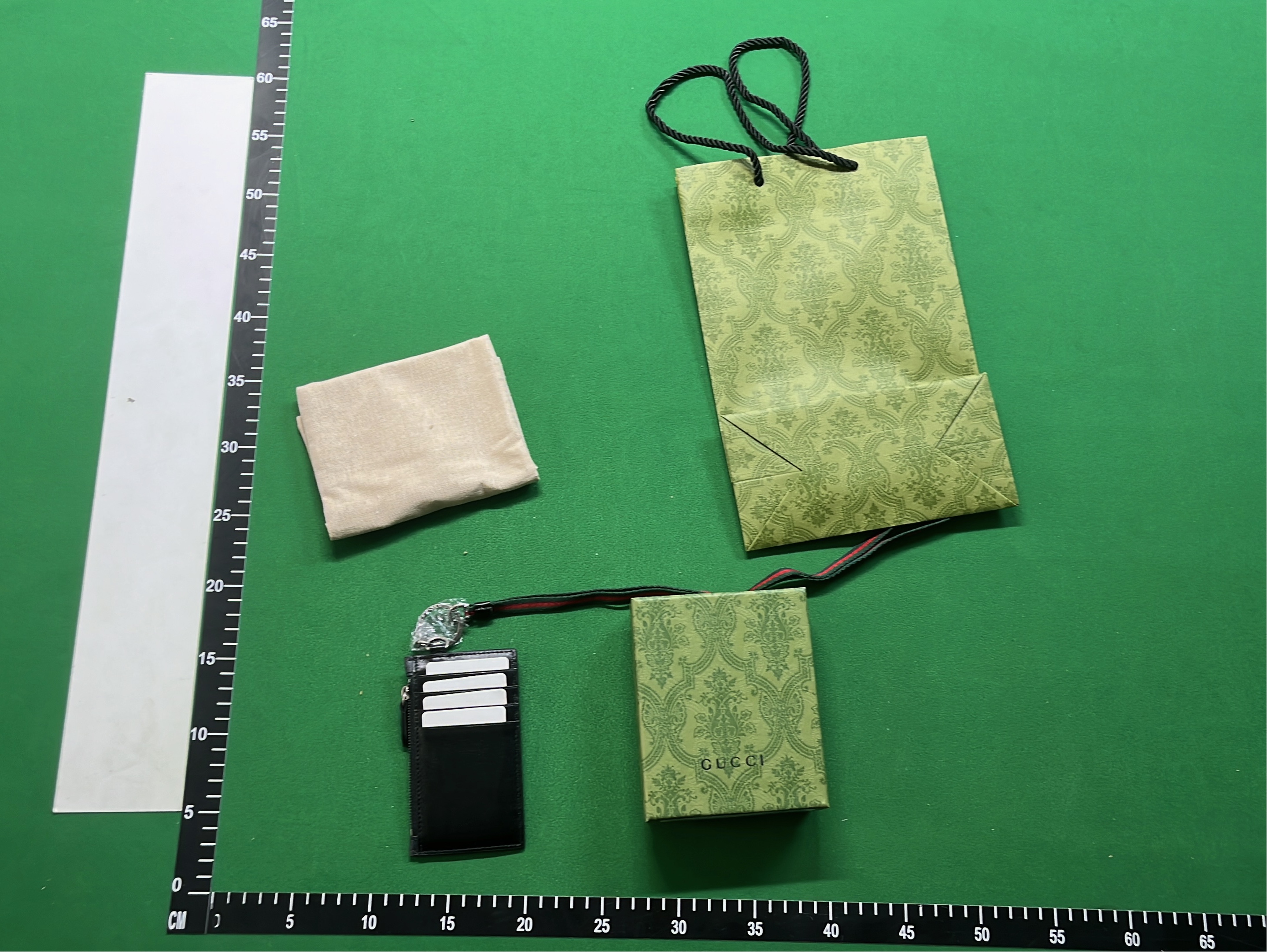 Gucci Snake Print Card Holder with Web Strap