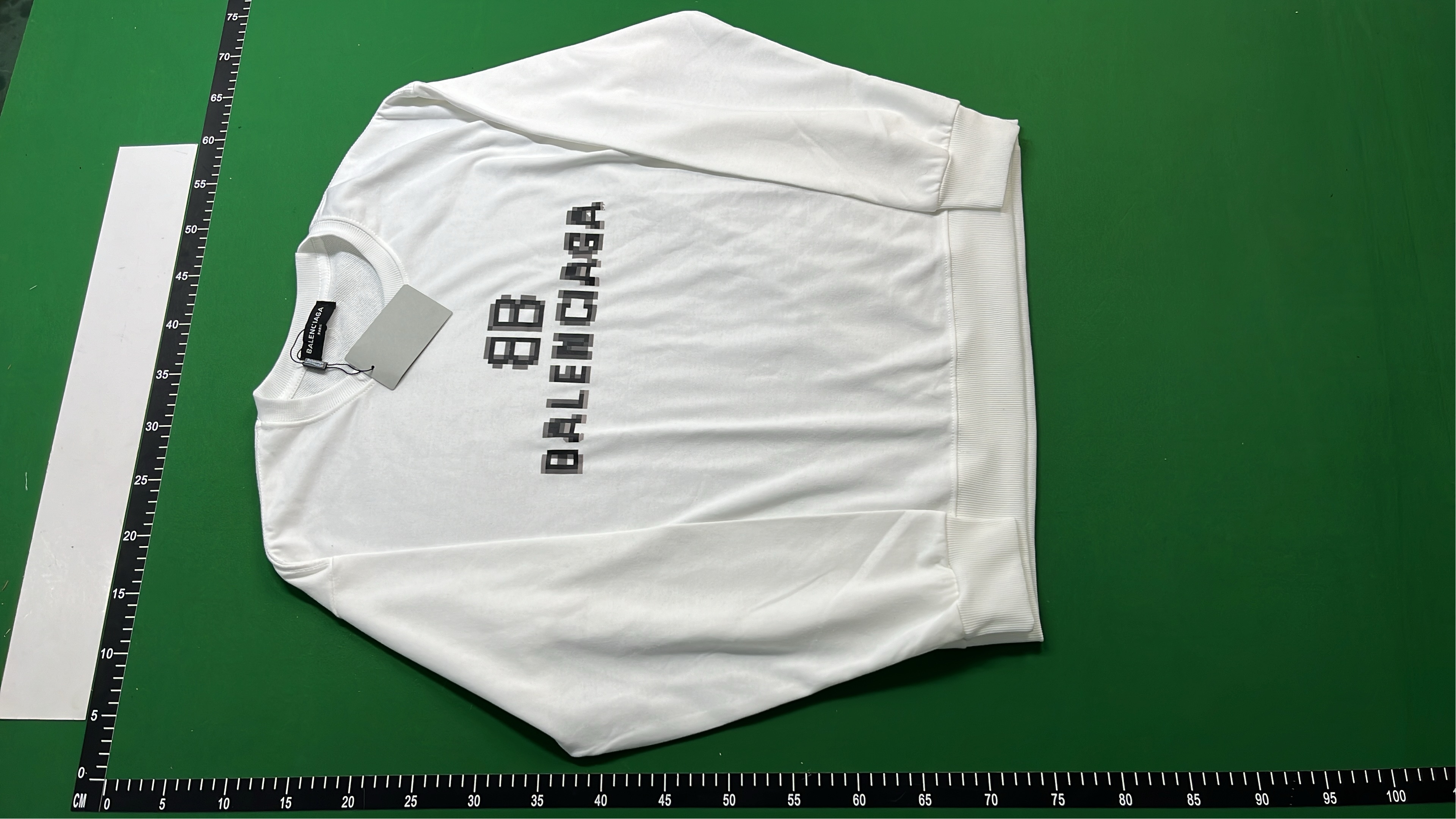 Balenciaga BB Logo Hoodie White Men's Sweatshirt Paris Streetwear