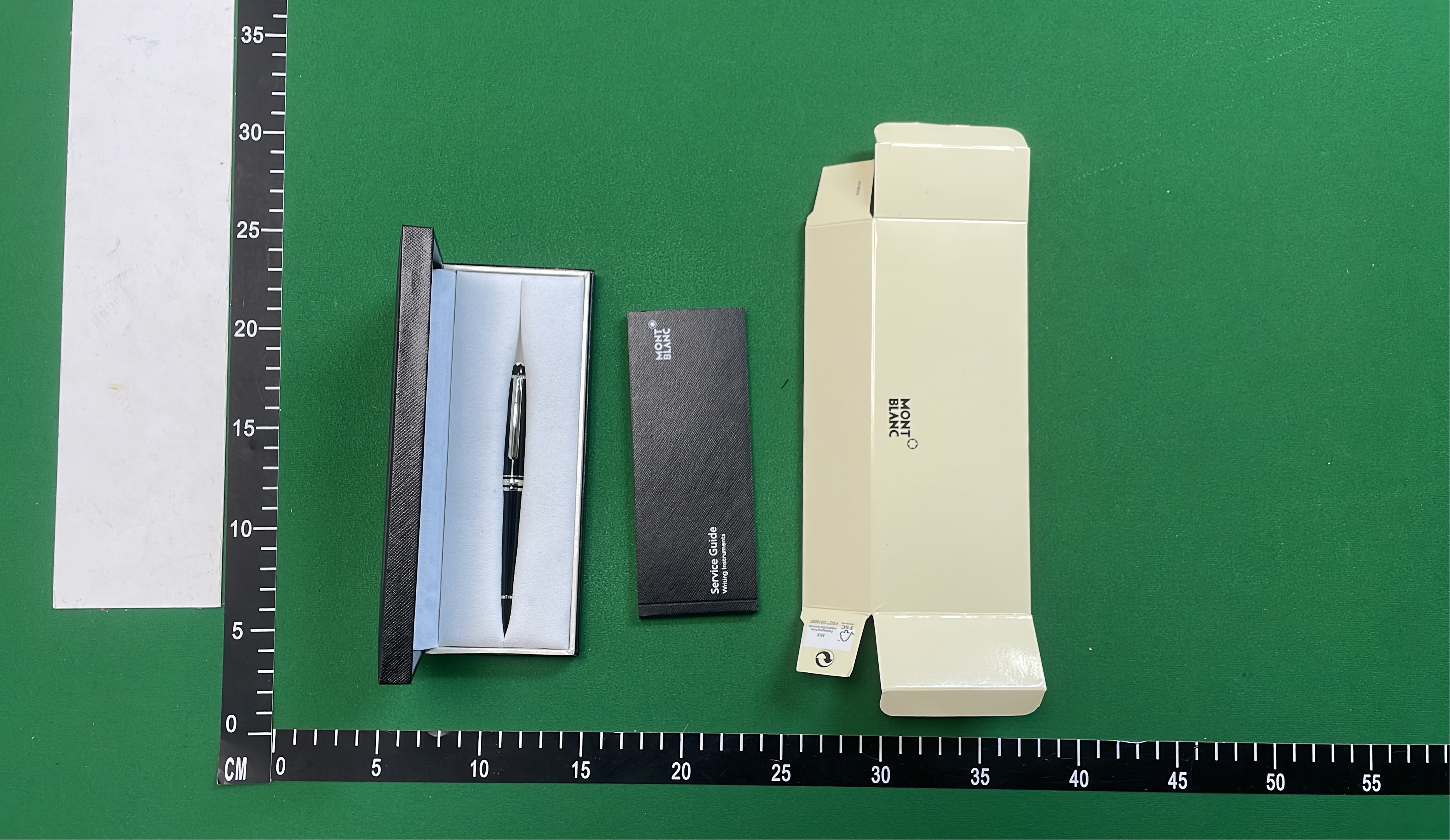 Montblanc Black Lacquer Ballpoint Pen with Silver Trim