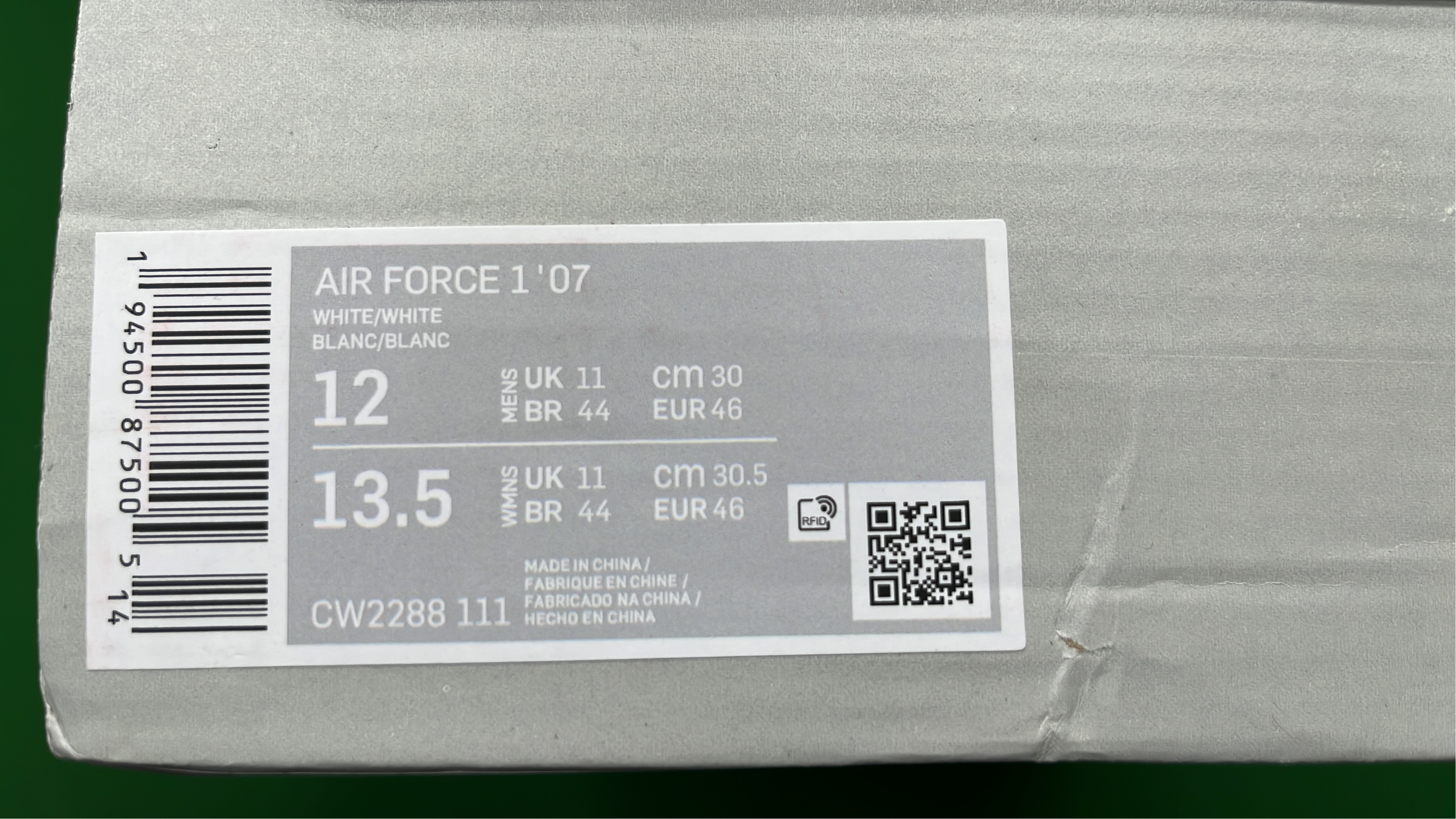 G Version Air Force 1 Supreme Collaboration Sneakers