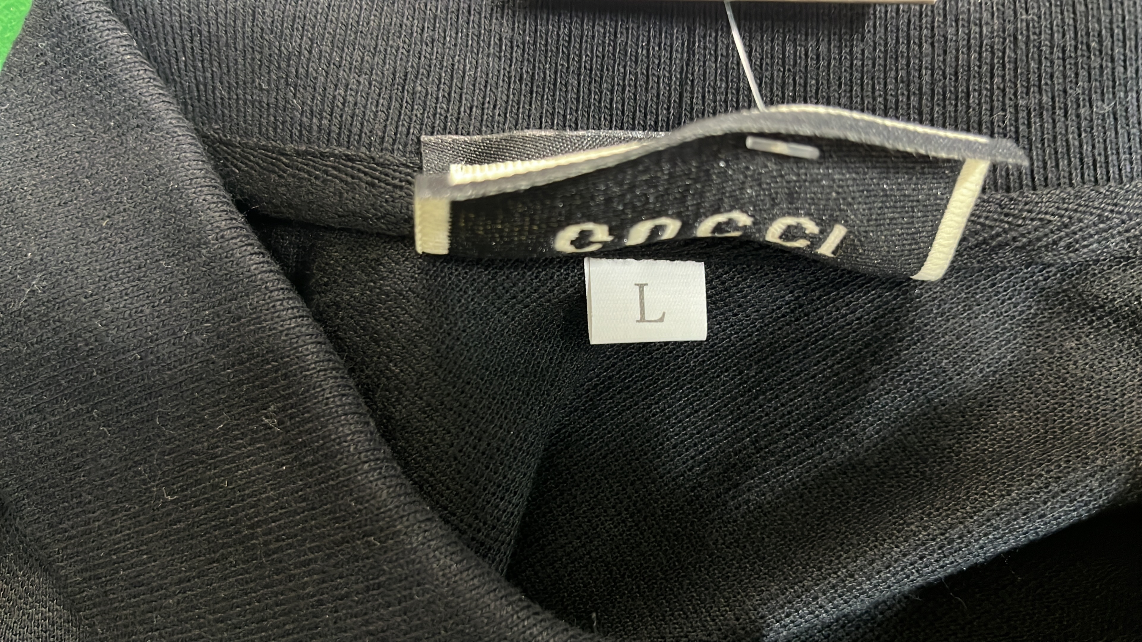 GUCCI Polo Shirt Men's Classic Fit Black White