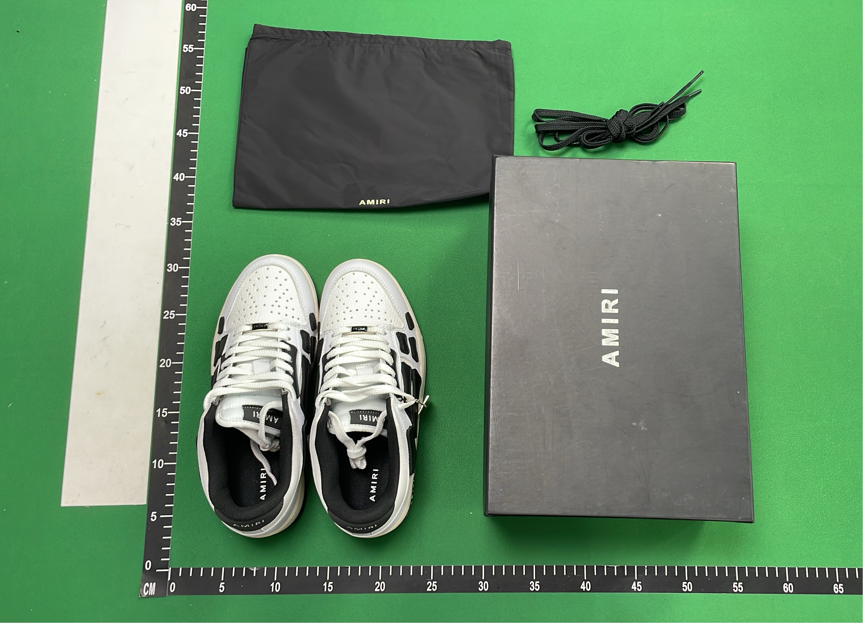 AMIRI White Leather Sneakers with Bold Color Accents
