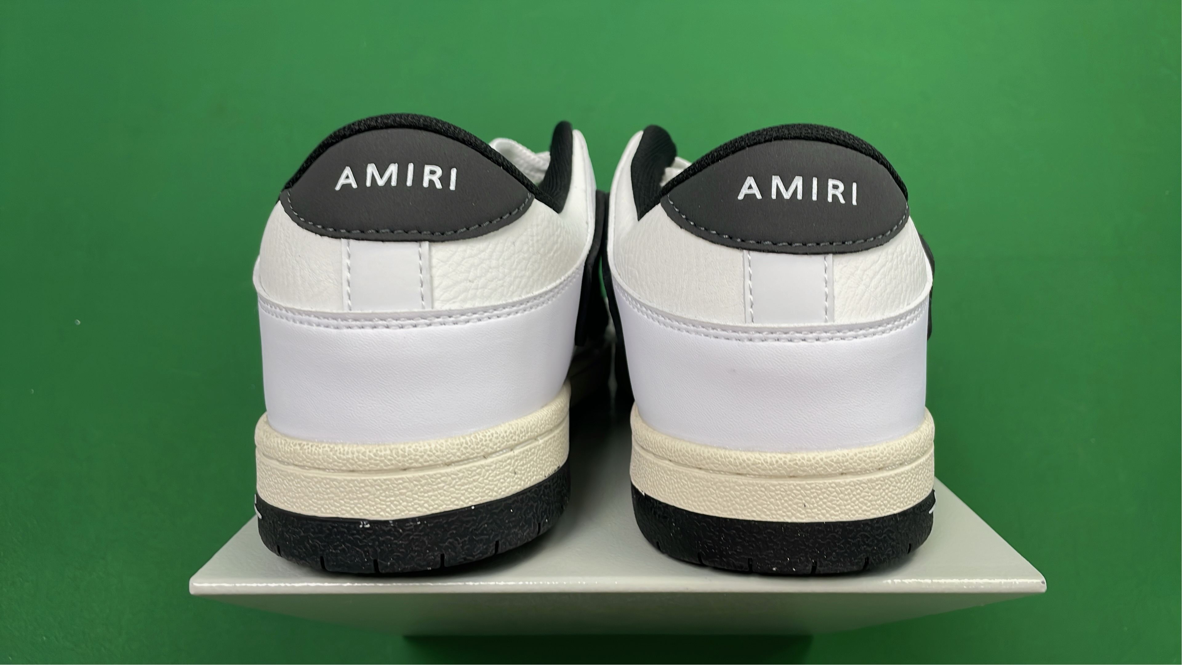AMIRI White Leather Sneakers with Bold Color Accents