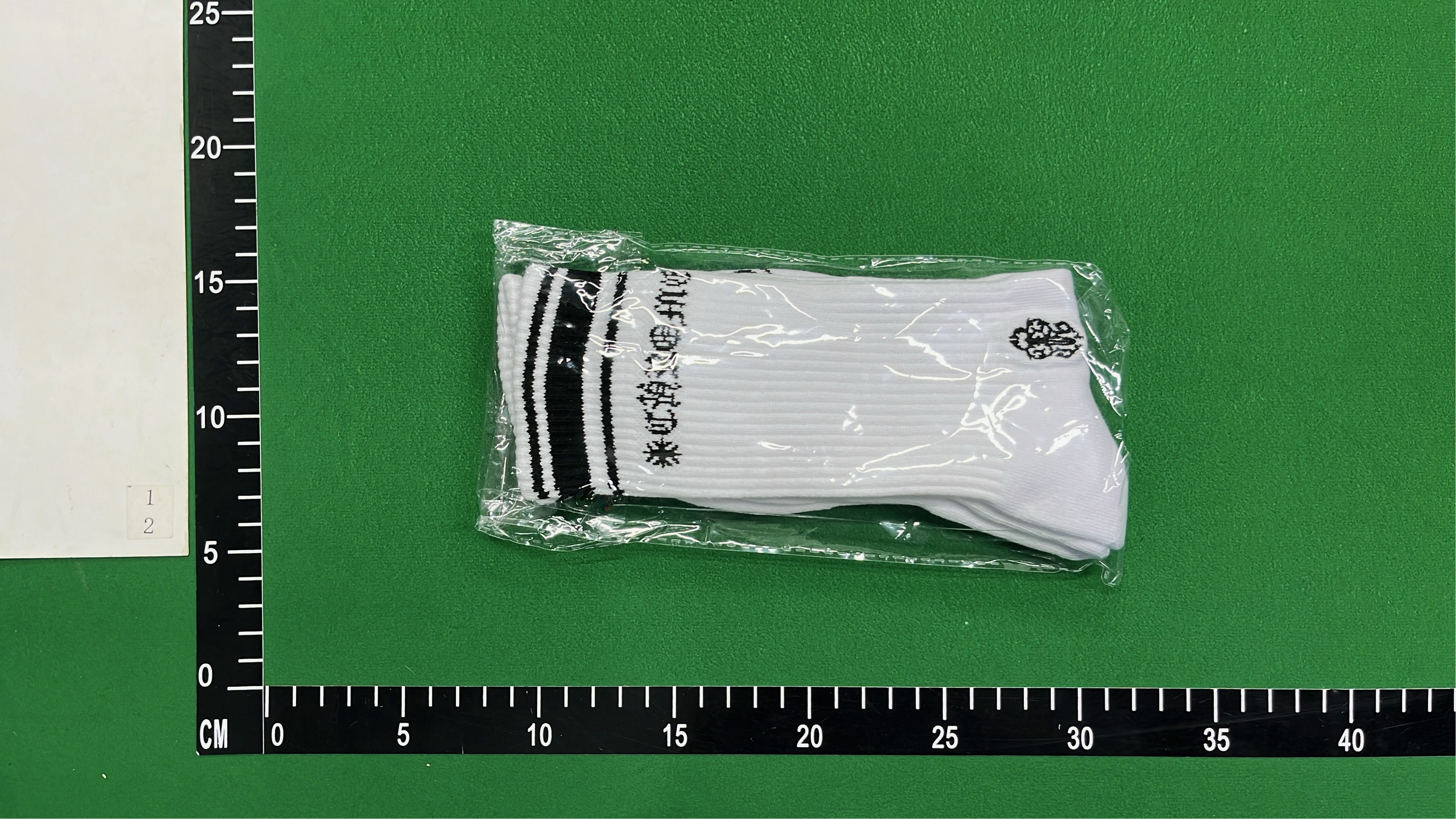 Chrome Hearts Socks with Striped Cuffs and Embroidered Logo