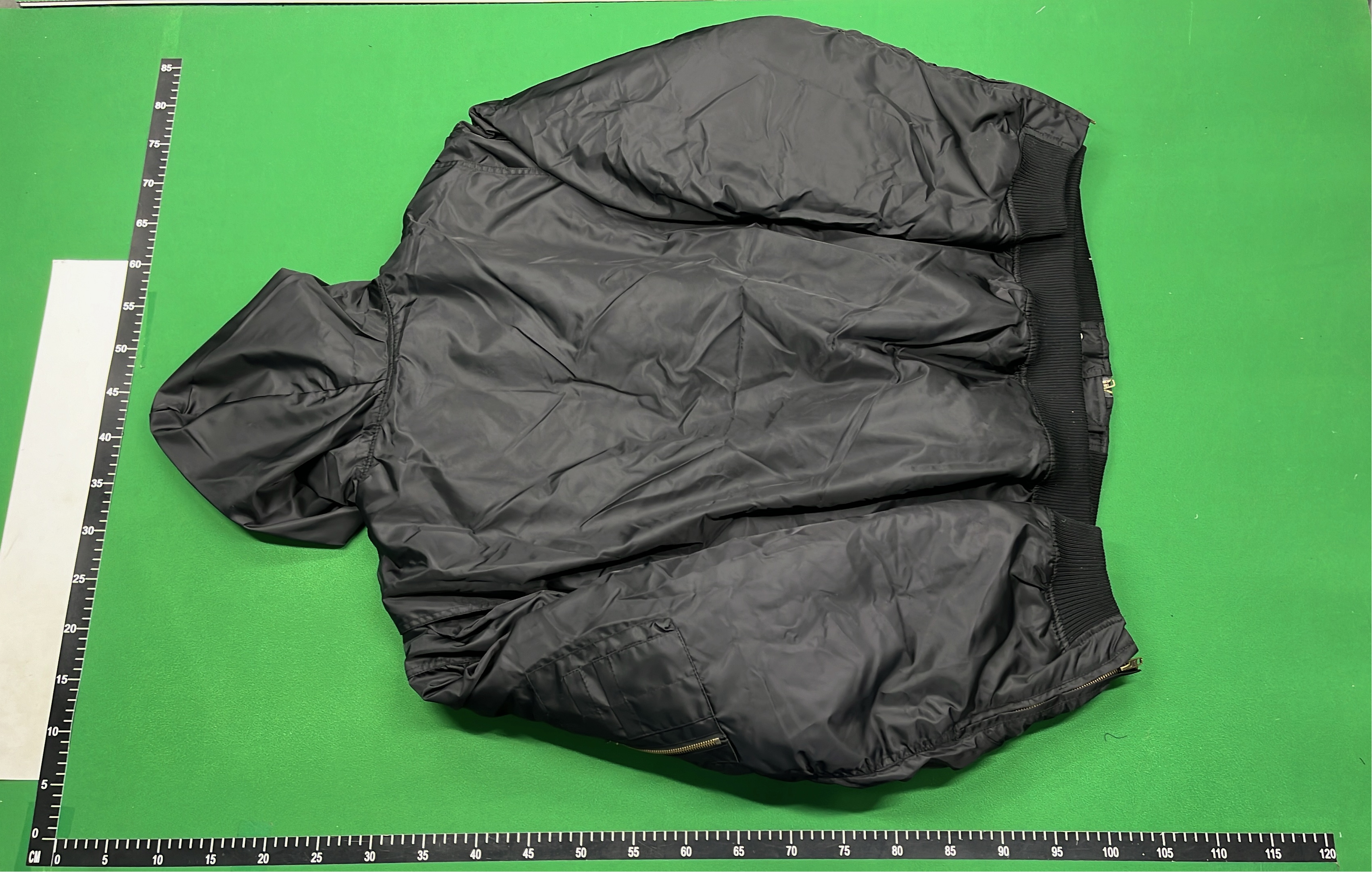 Men's Black Hooded Bomber Jacket with Zippered Pockets