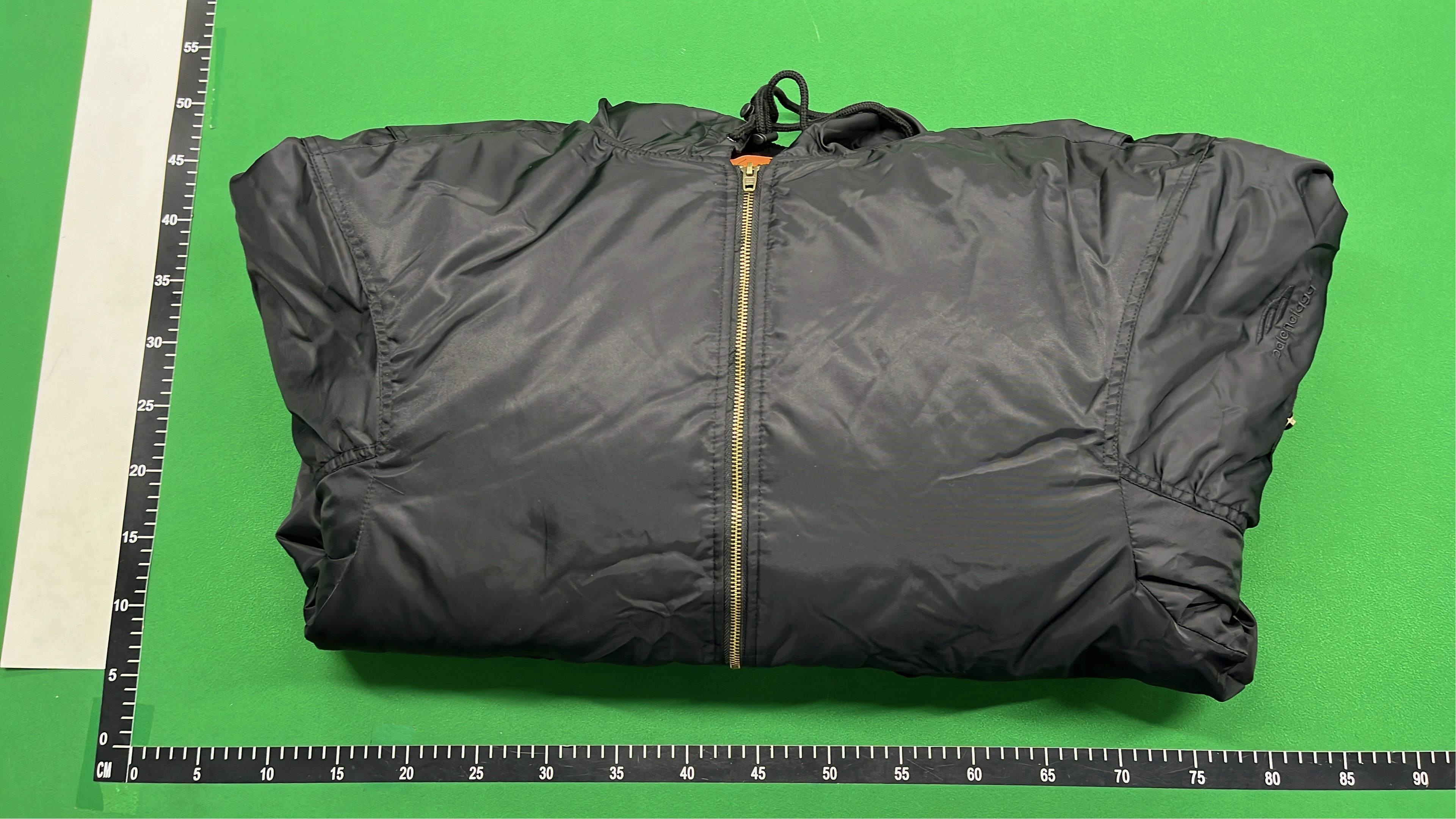 Men's Black Hooded Bomber Jacket with Zippered Pockets