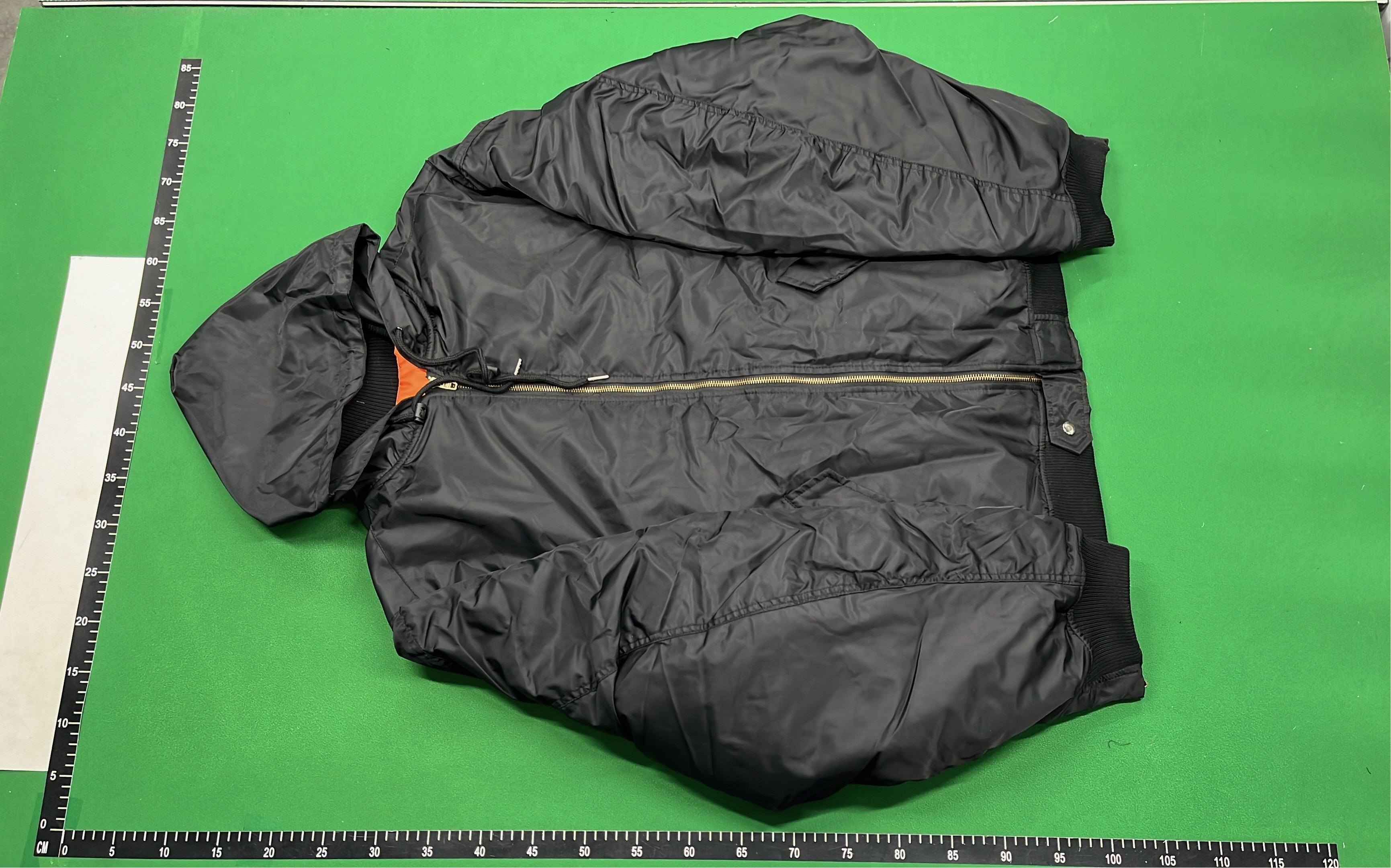 Men's Black Hooded Bomber Jacket with Zippered Pockets