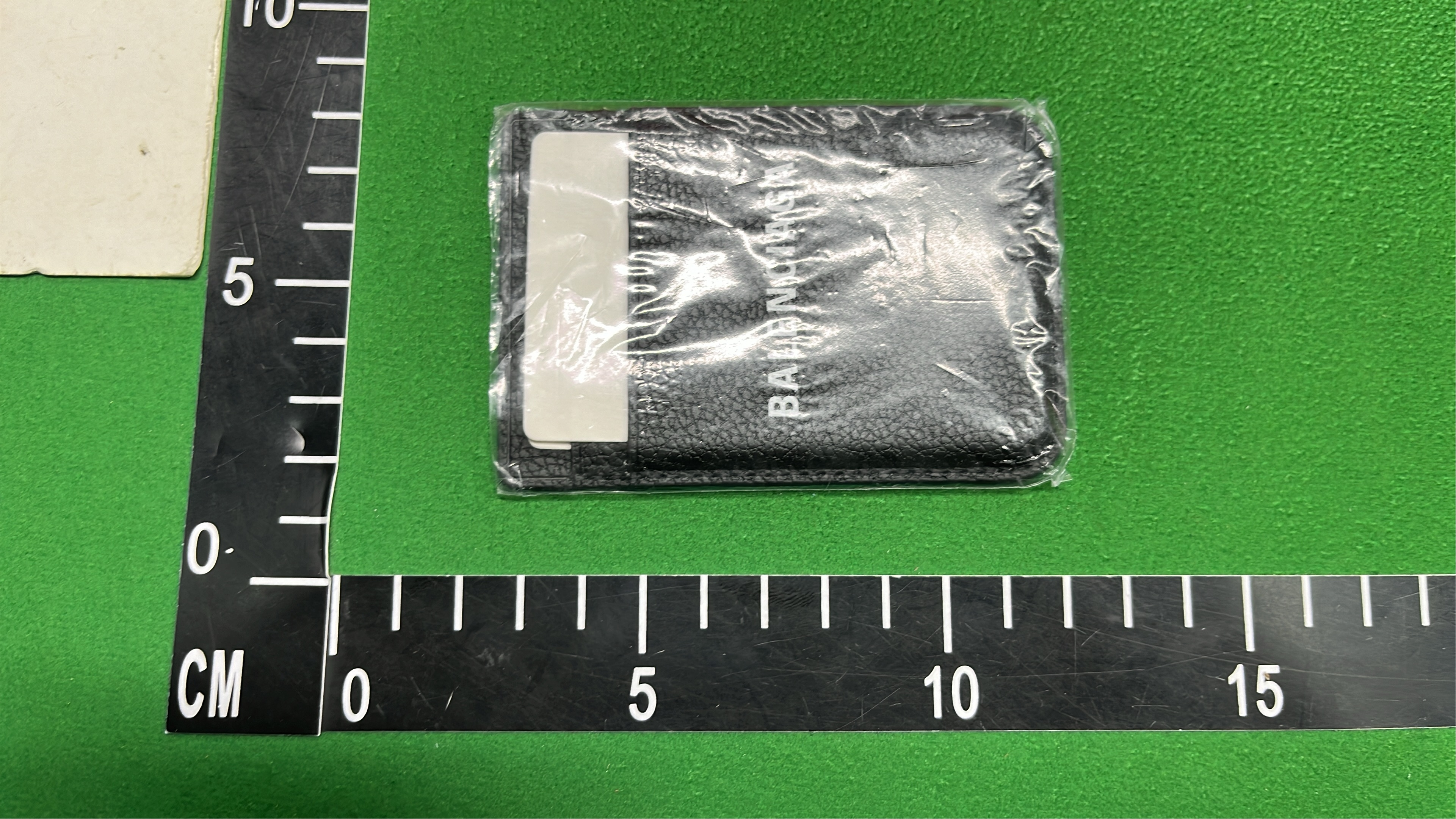 Balenciaga Black Leather Card Holder with Logo