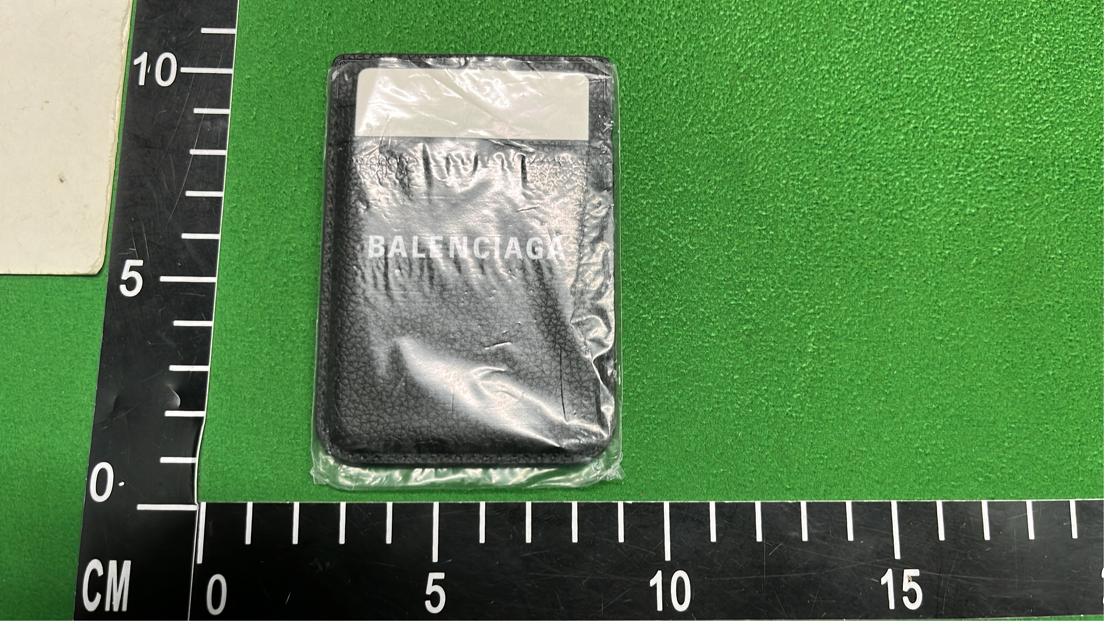Balenciaga Black Leather Card Holder with Logo