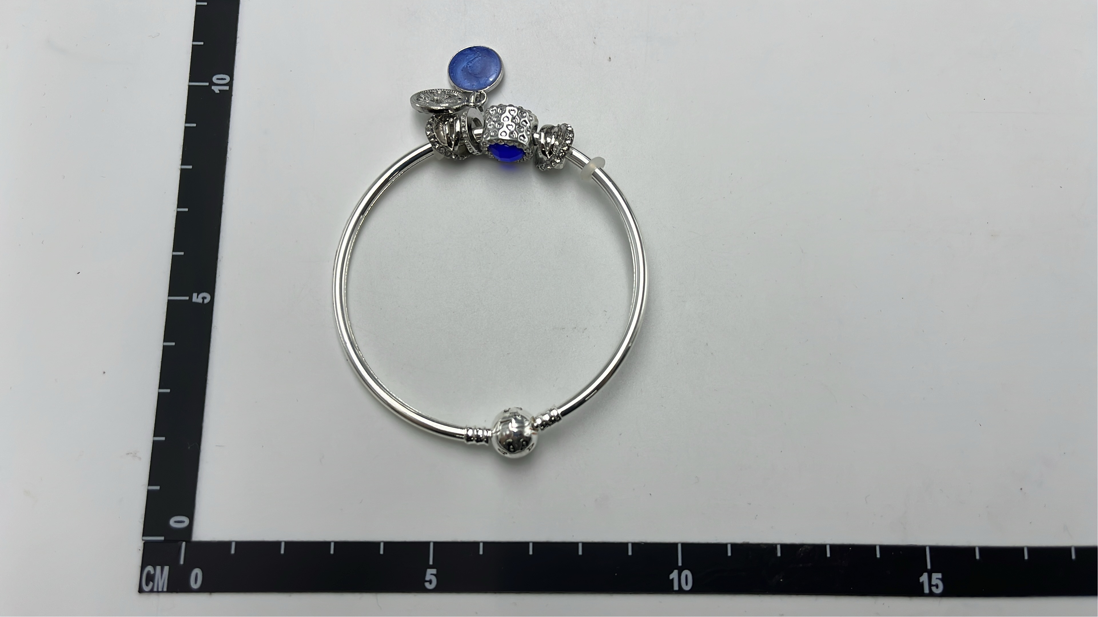 Pandora Silver Charm Bracelet with Dangle Charms