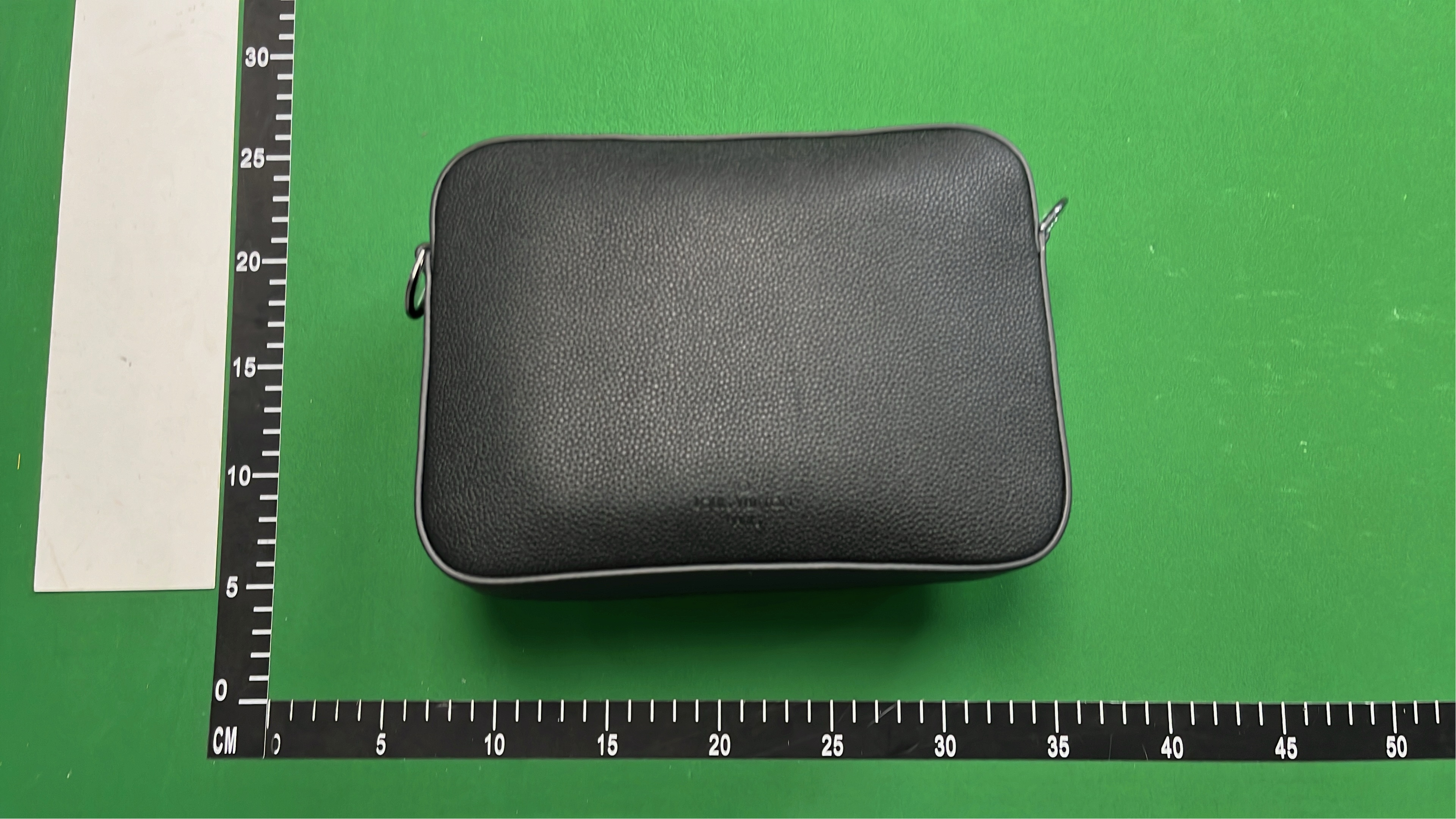 LV Black Leather Crossbody Bag with Monogram Canvas
