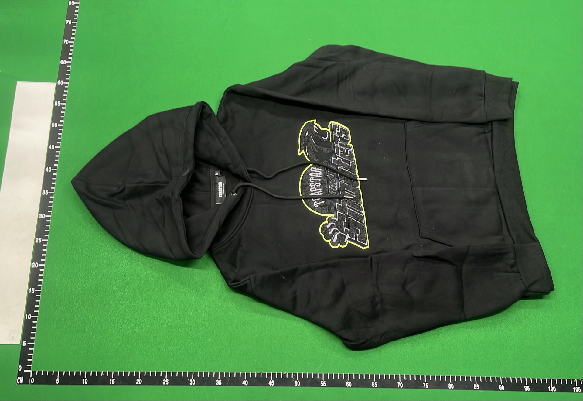 Black Hoodie and Pants Set with Glow Design