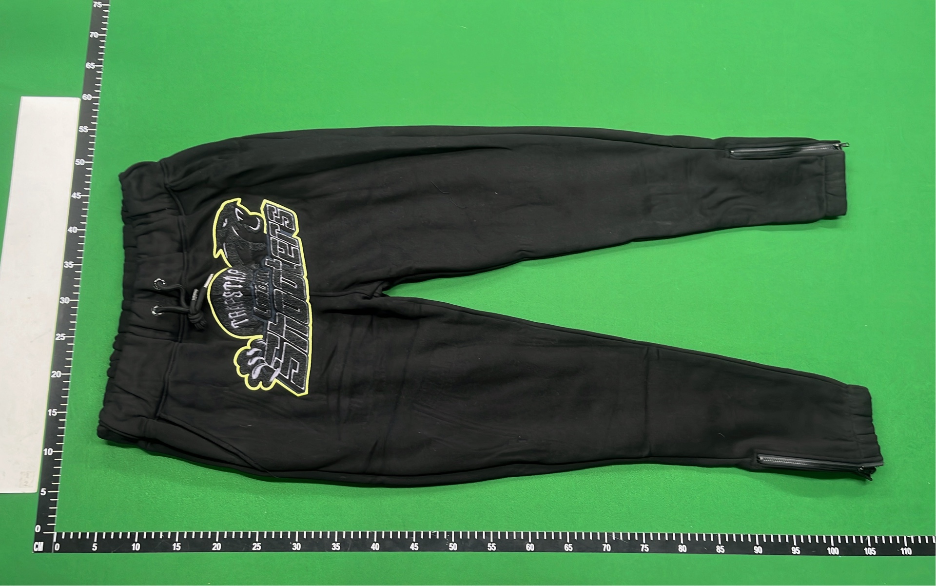 Black Hoodie and Pants Set with Glow Design