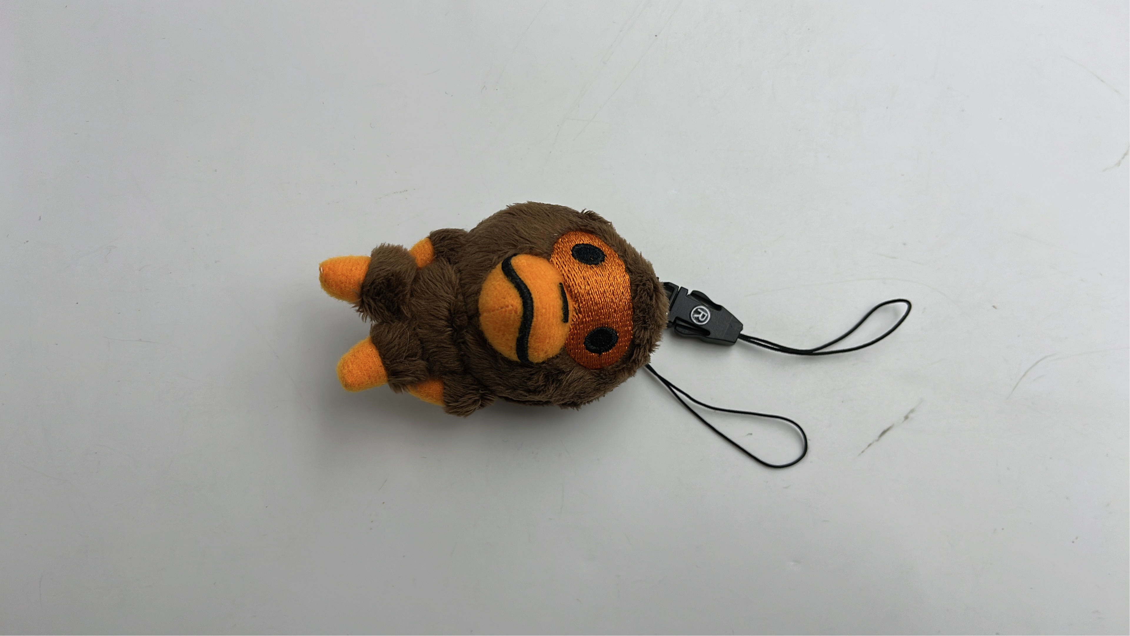 BAPE Orange Monkey Plush Keychain