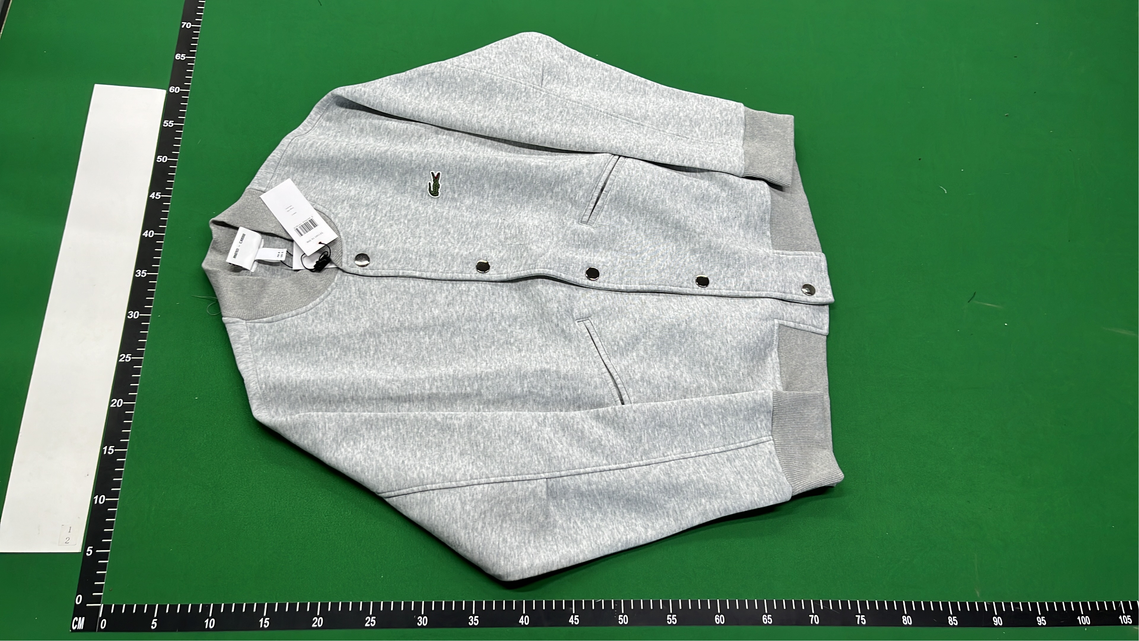 Lacoste Men's Cotton Blend Cardigan Sweater with Crocodile Logo