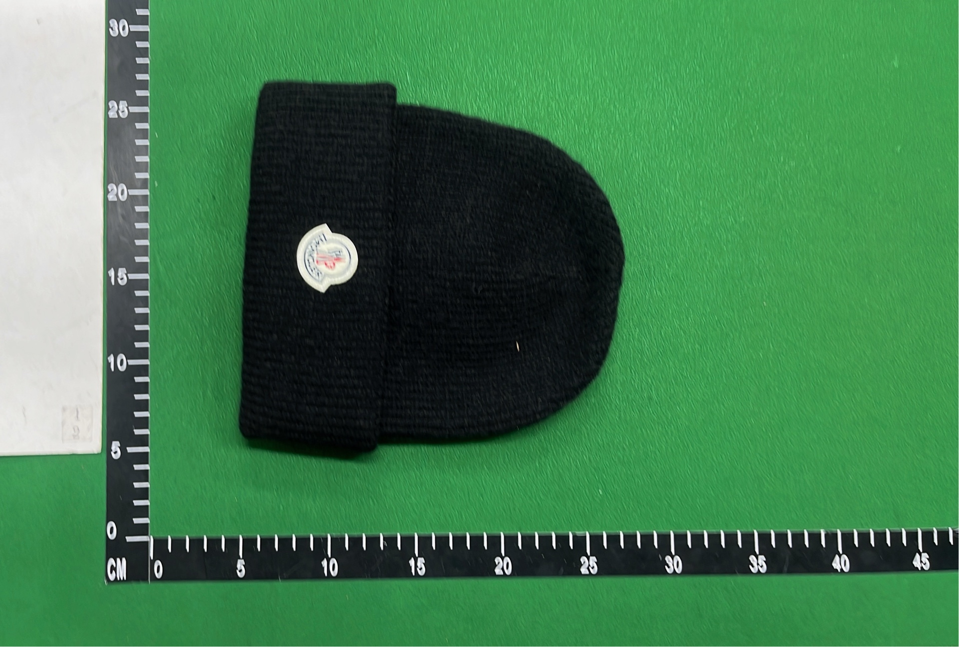 Moncler Knit Beanie Hat with Stripe Design - Black and Gray