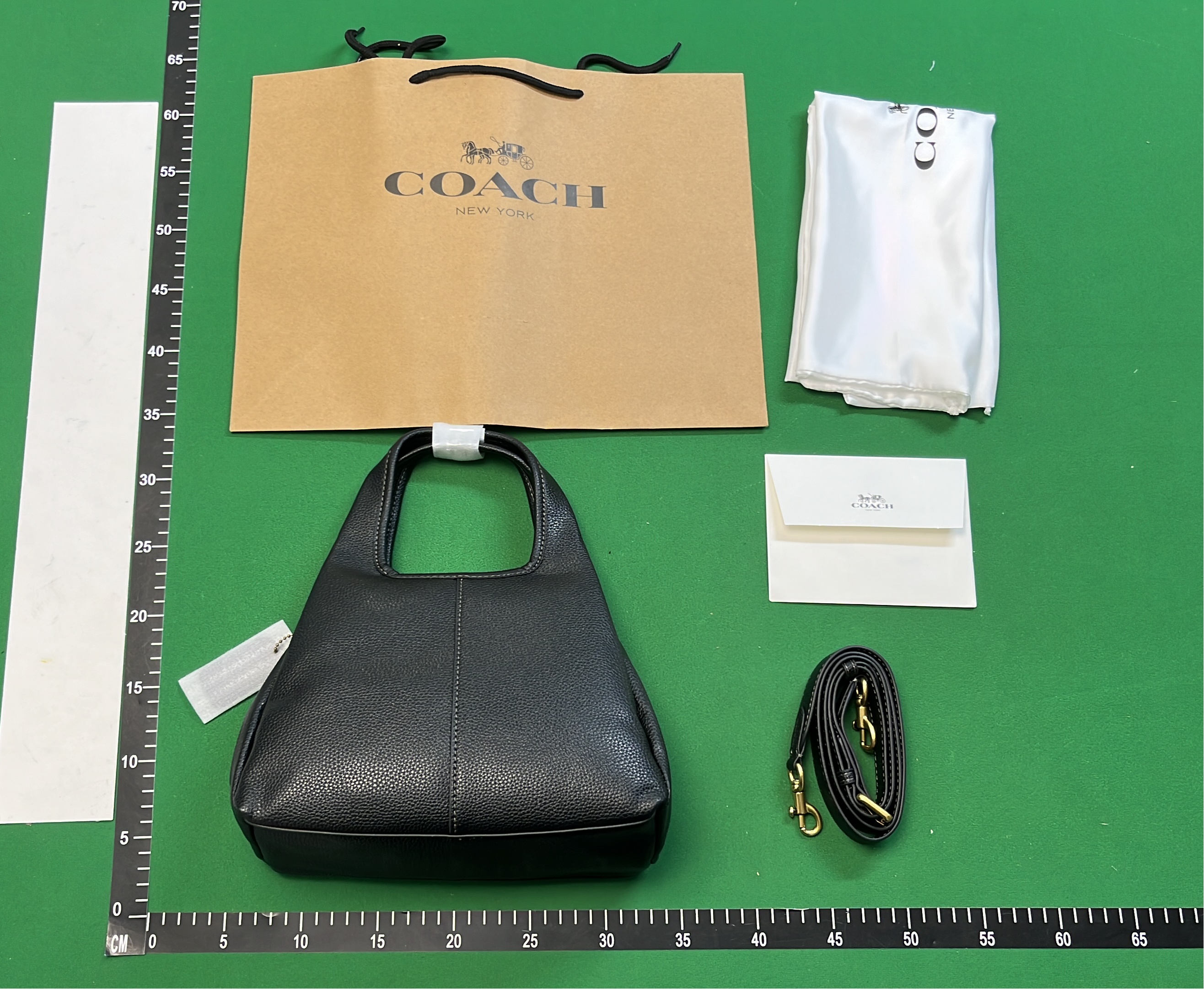 Coach Black Pebbled Leather Hobo Bag with Gold Hardware
