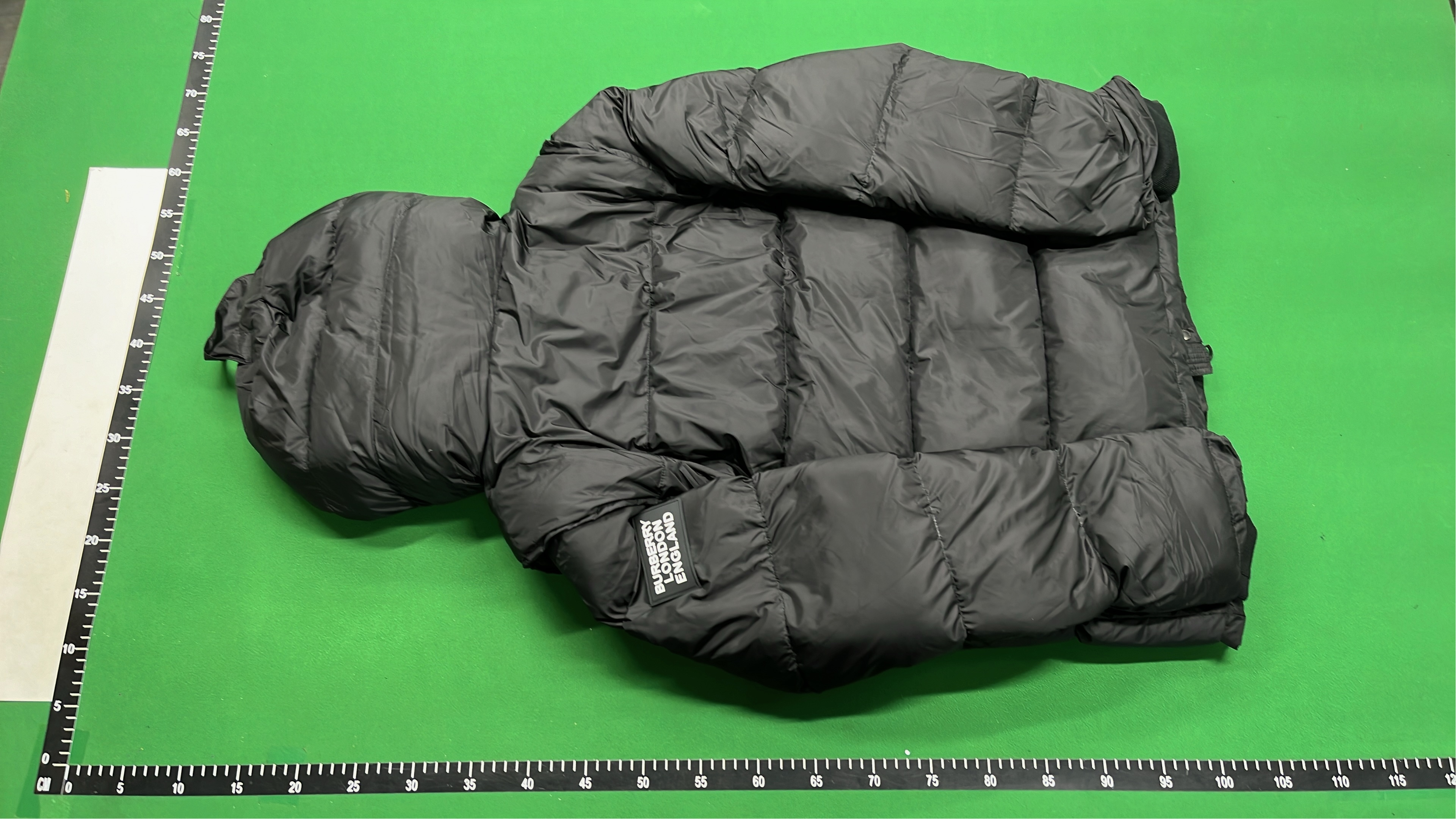 Burberry Black Puffer Jacket with Check Lining