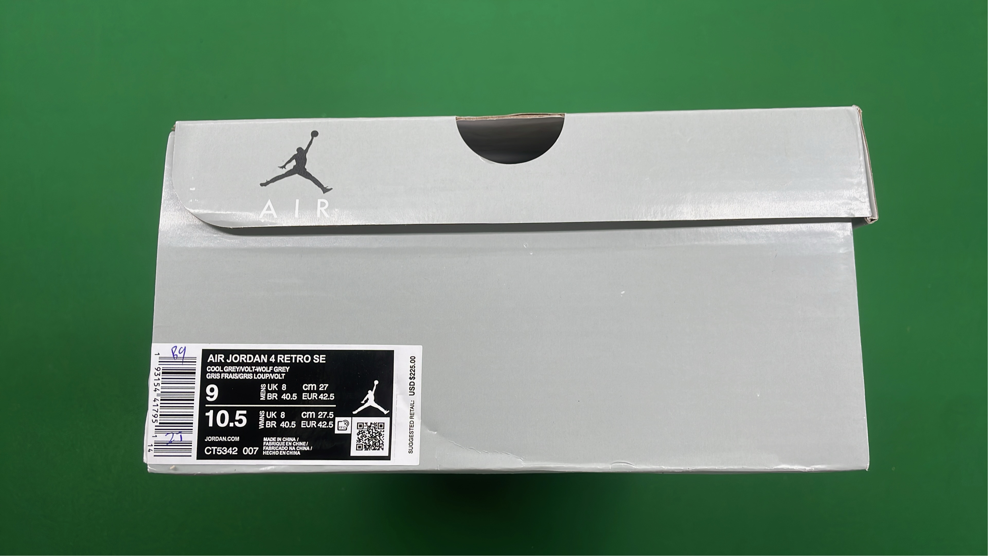Air Jordan 4 Retro Grey Green